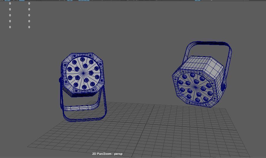 led rgb par light 3D model_11