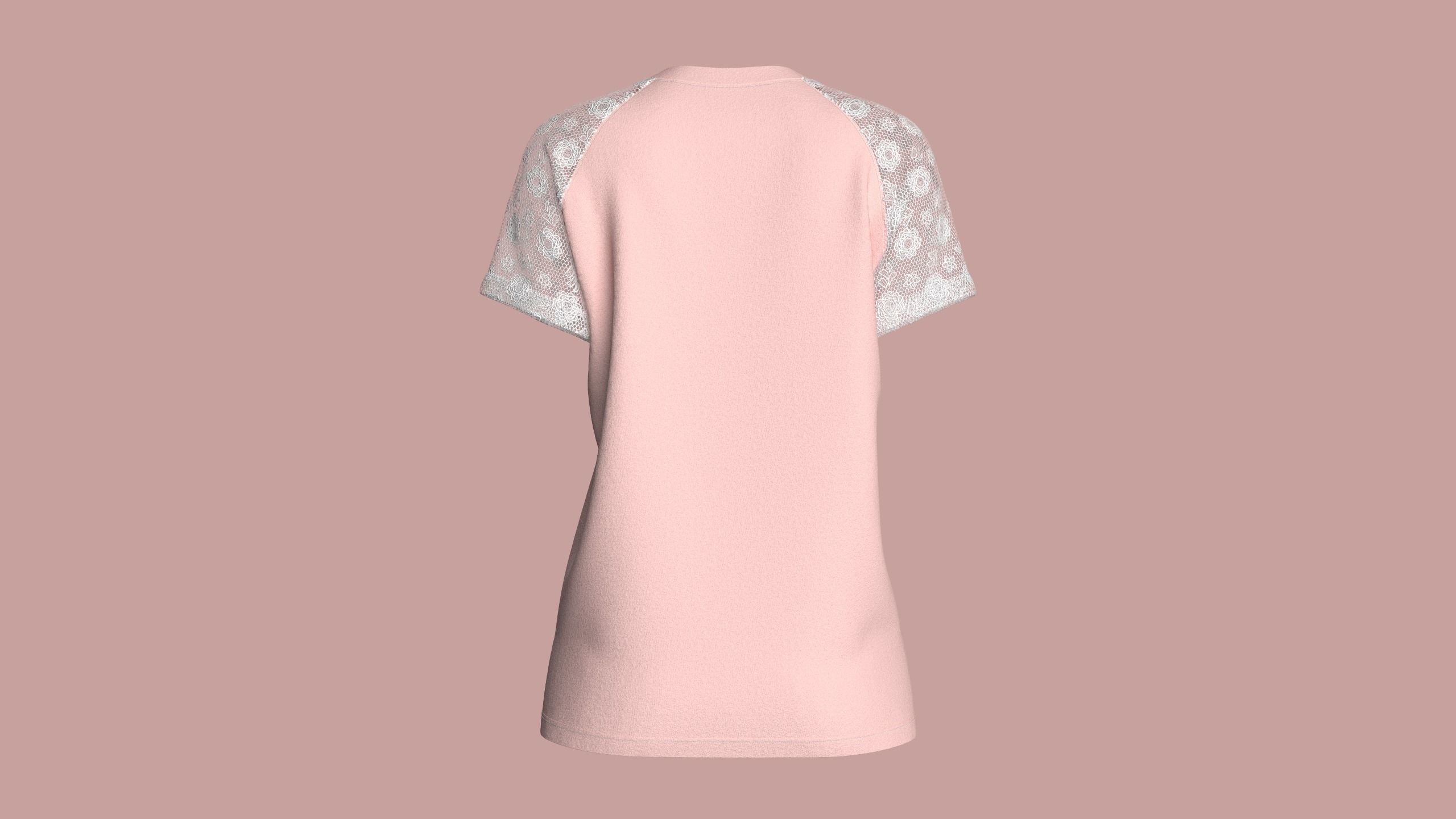 Ladies Raglan Tops 3D model_3