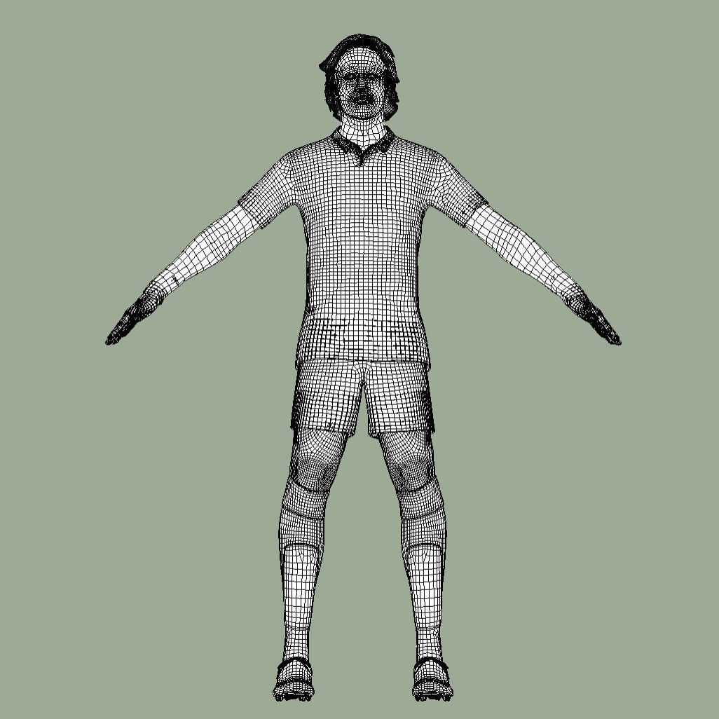 T-Pose Rigged Julian Brandt Borussia Dortmund 3D model_7