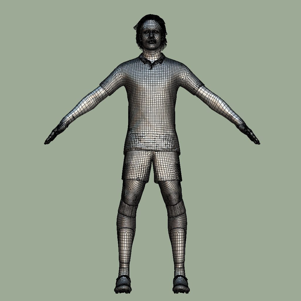 T-Pose Rigged Julian Brandt Borussia Dortmund 3D model_6