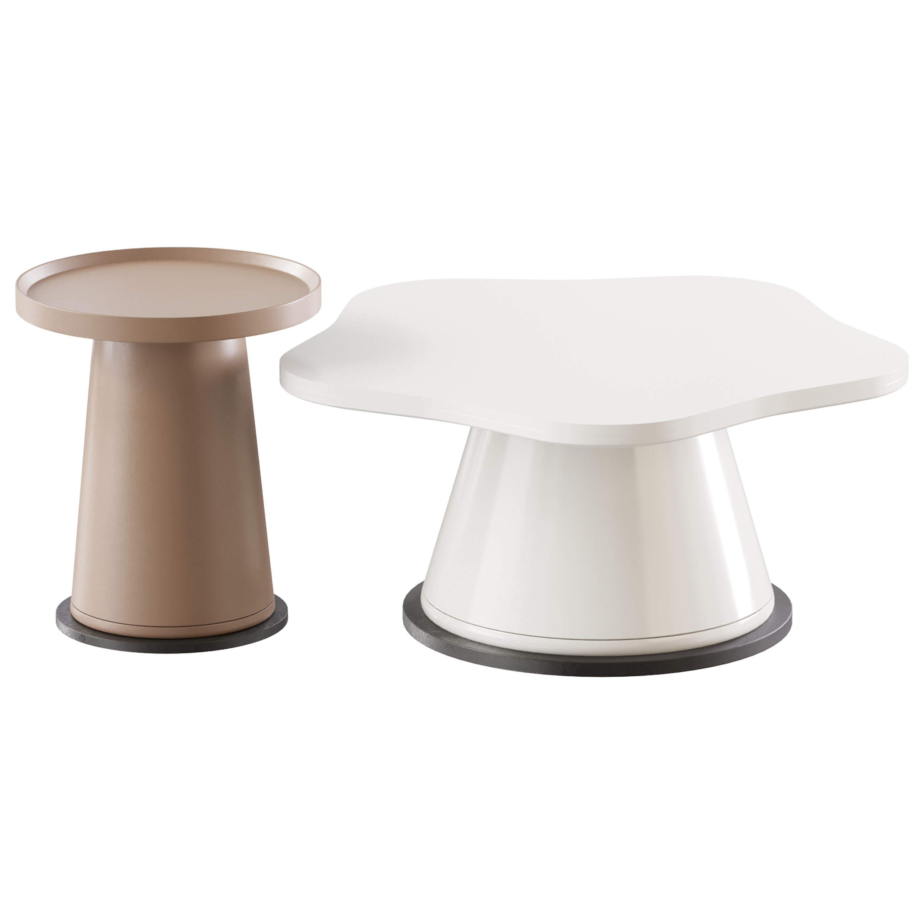 Round Cocktail Table 3D model_4