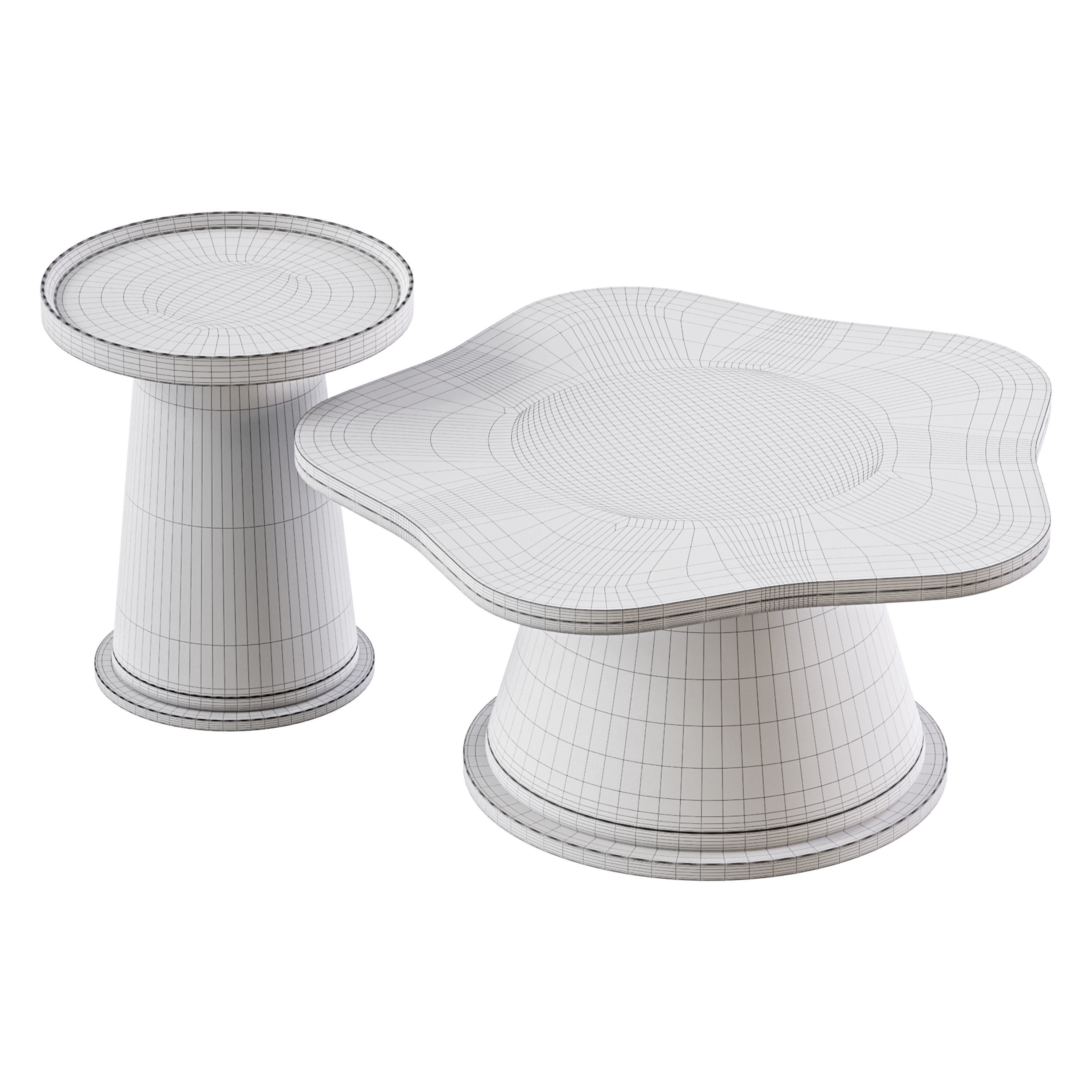 Round Cocktail Table 3D model_16