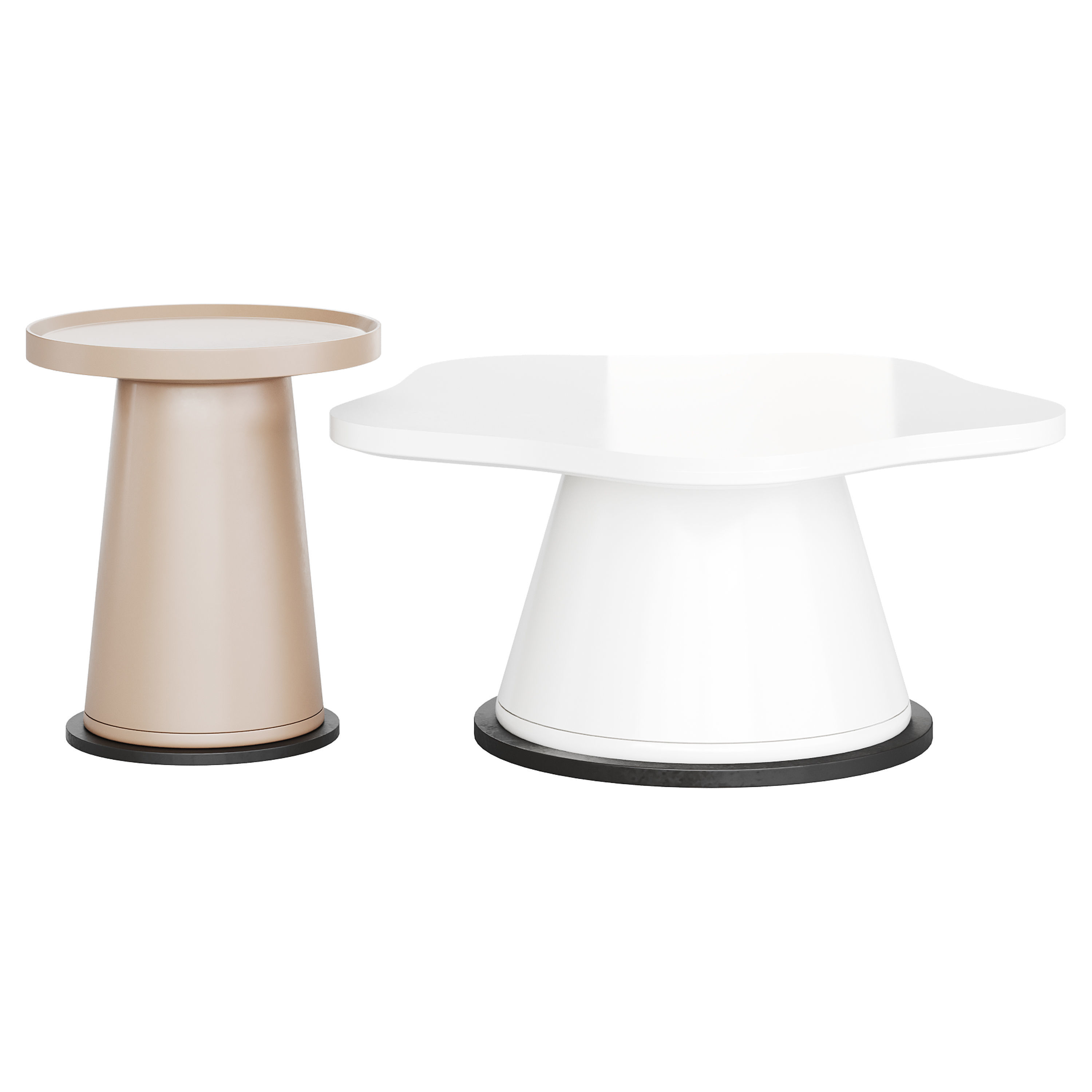Round Cocktail Table 3D model_1