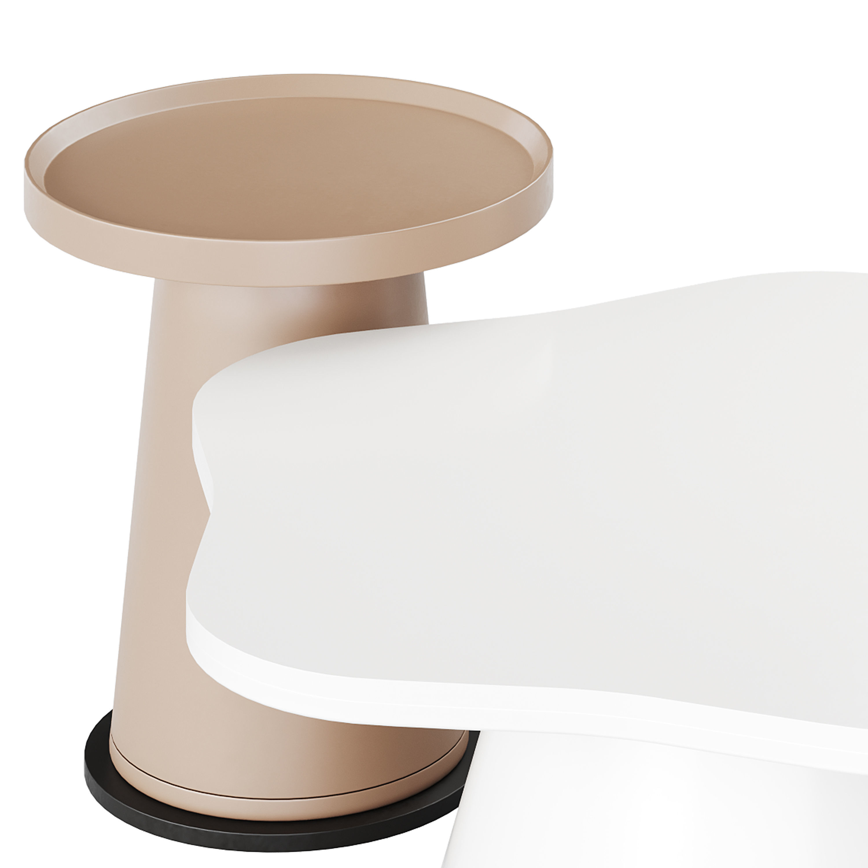 Round Cocktail Table 3D model_13