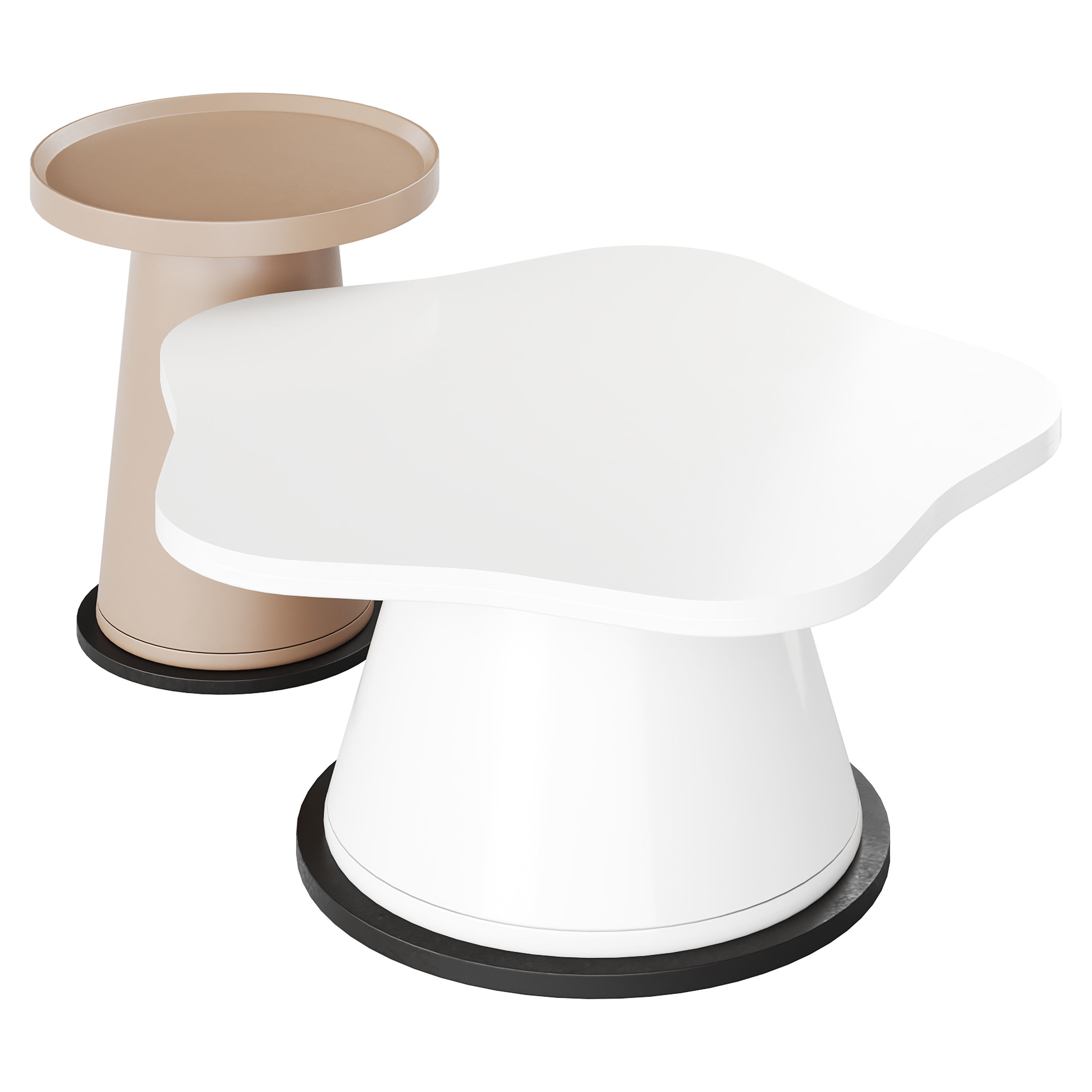 Round Cocktail Table 3D model_12