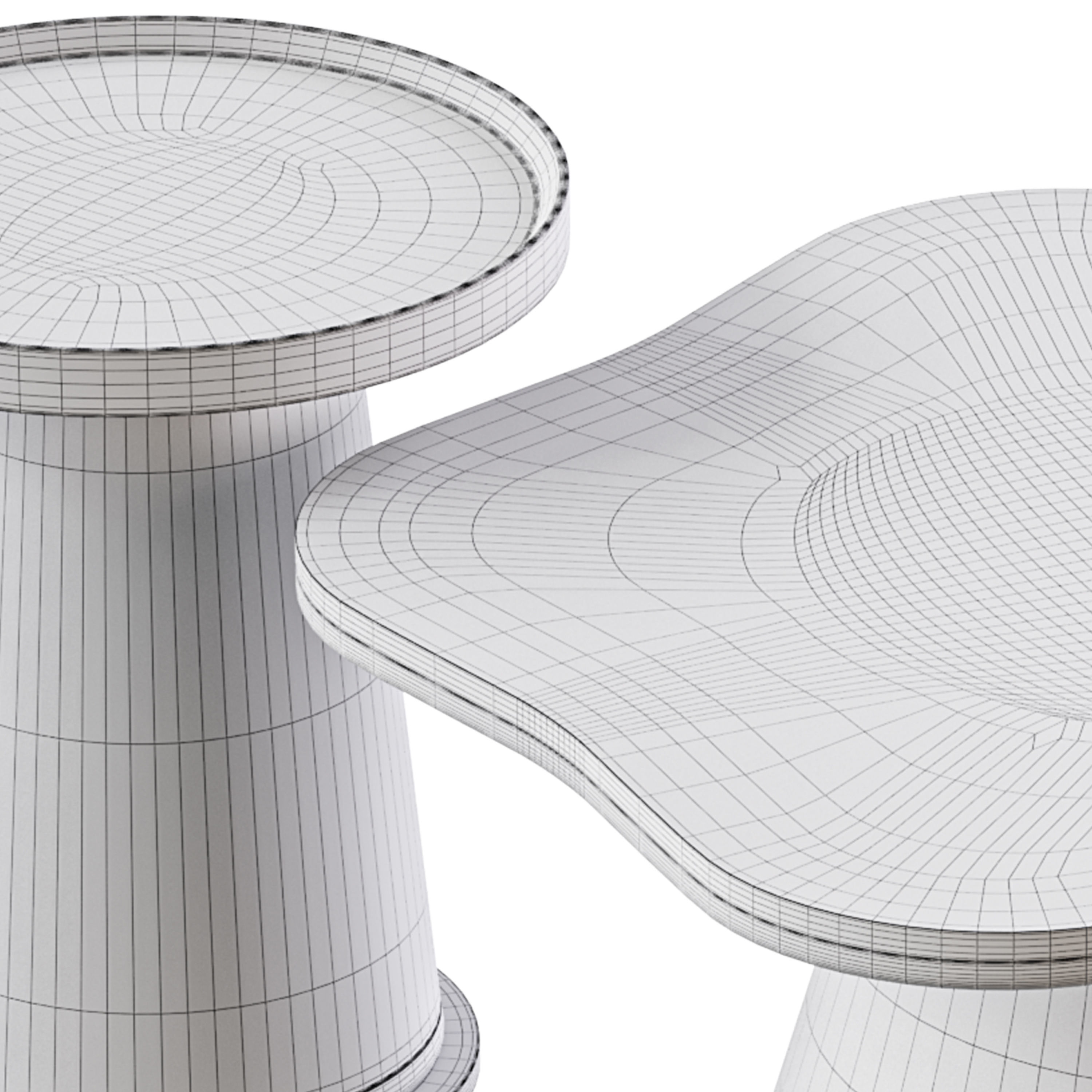 Round Cocktail Table 3D model_17