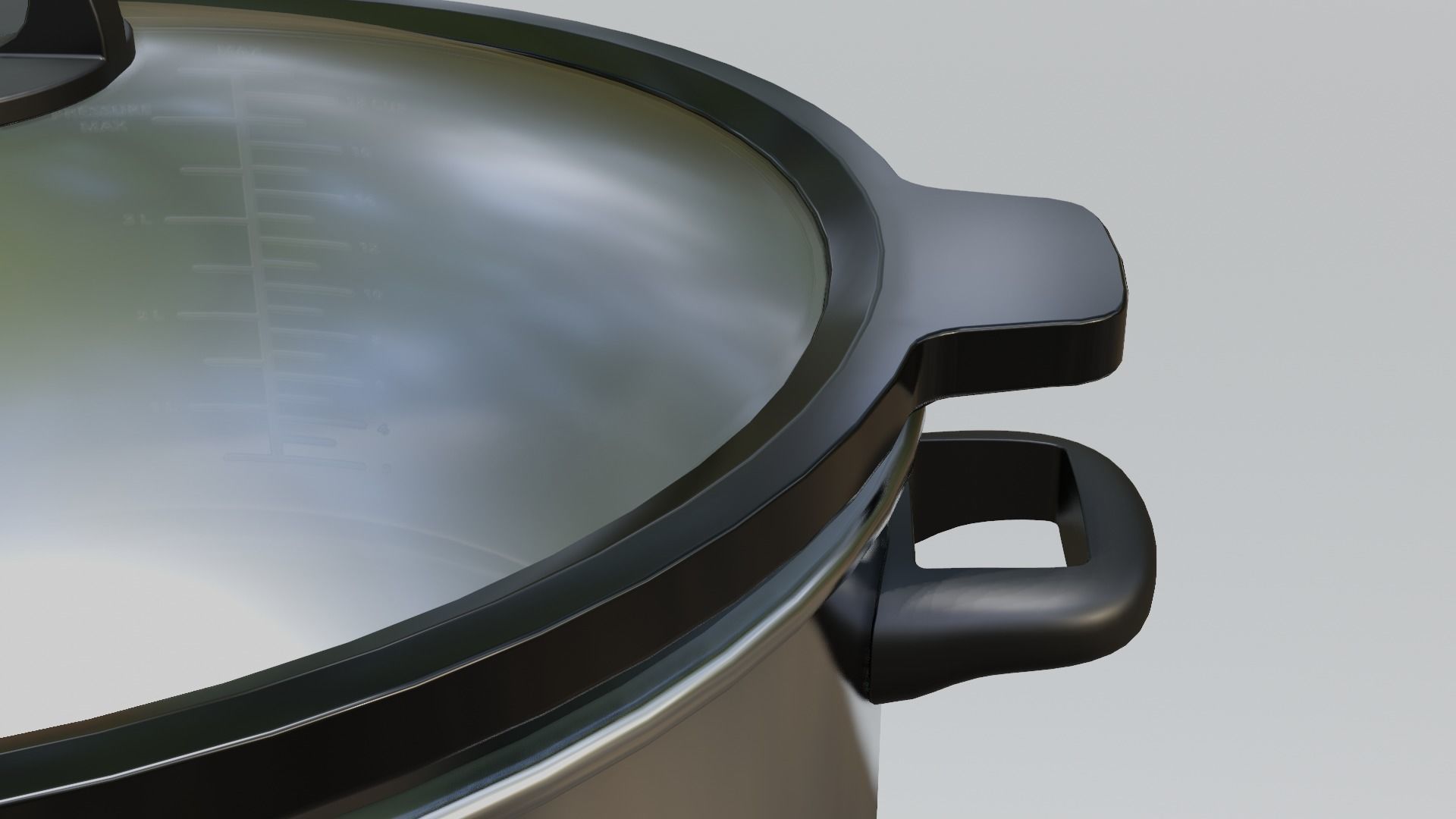 Slow Cooker Low-poly 3D model_4
