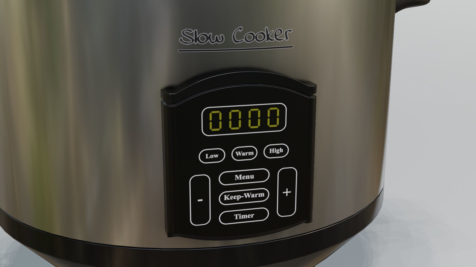 Slow Cooker Low-poly 3D model_6