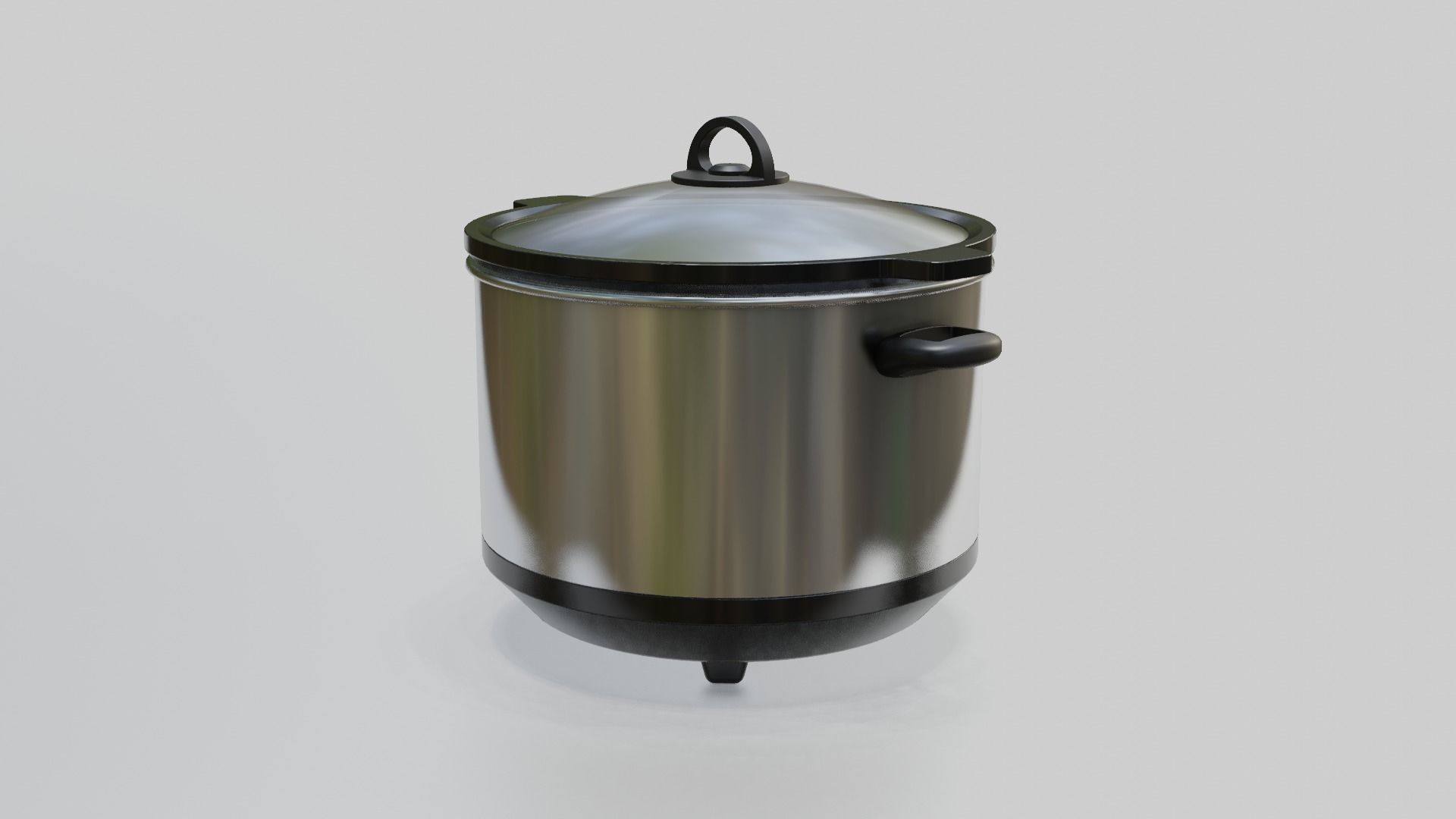 Slow Cooker Low-poly 3D model_3