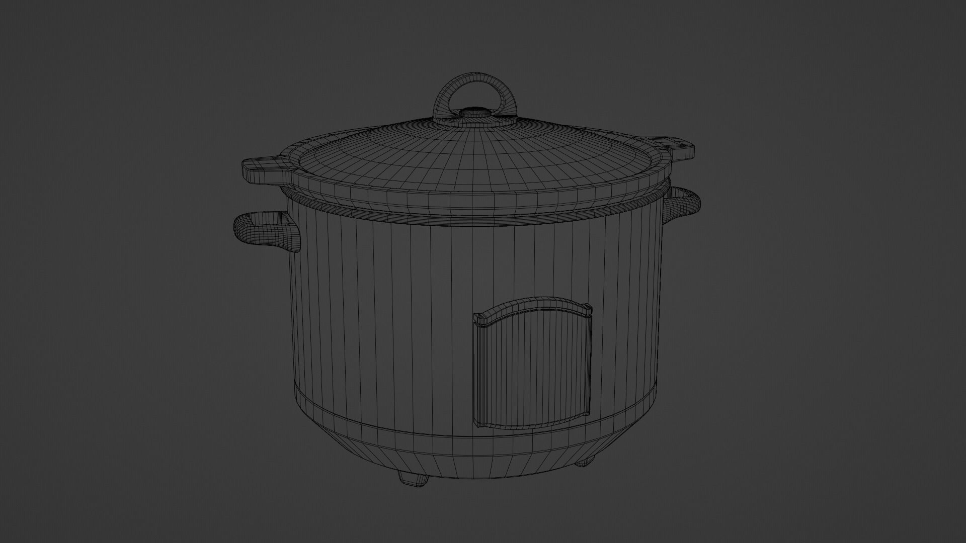 Slow Cooker Low-poly 3D model_7
