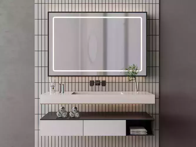 Vanity bathroom set 001 3D model