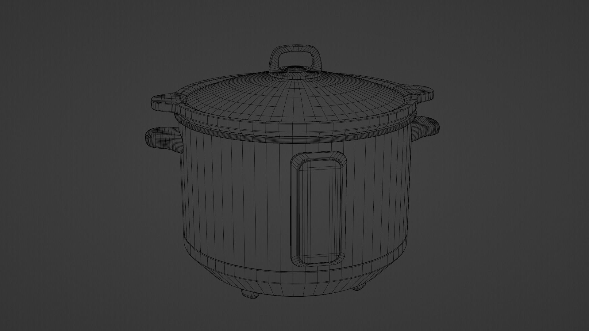 Slow Cooker Low-poly 3D model_7