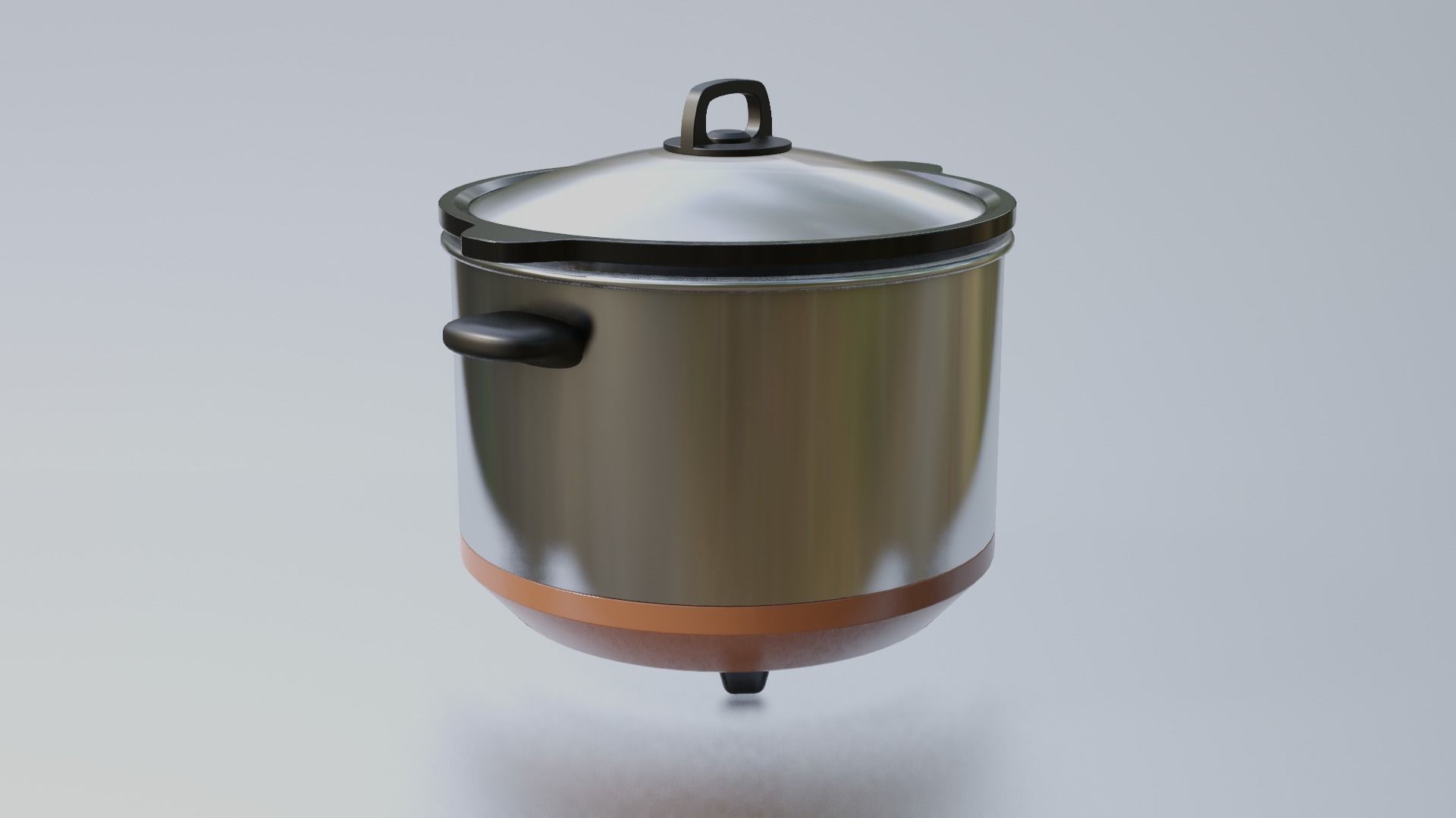 Slow Cooker Low-poly 3D model_2