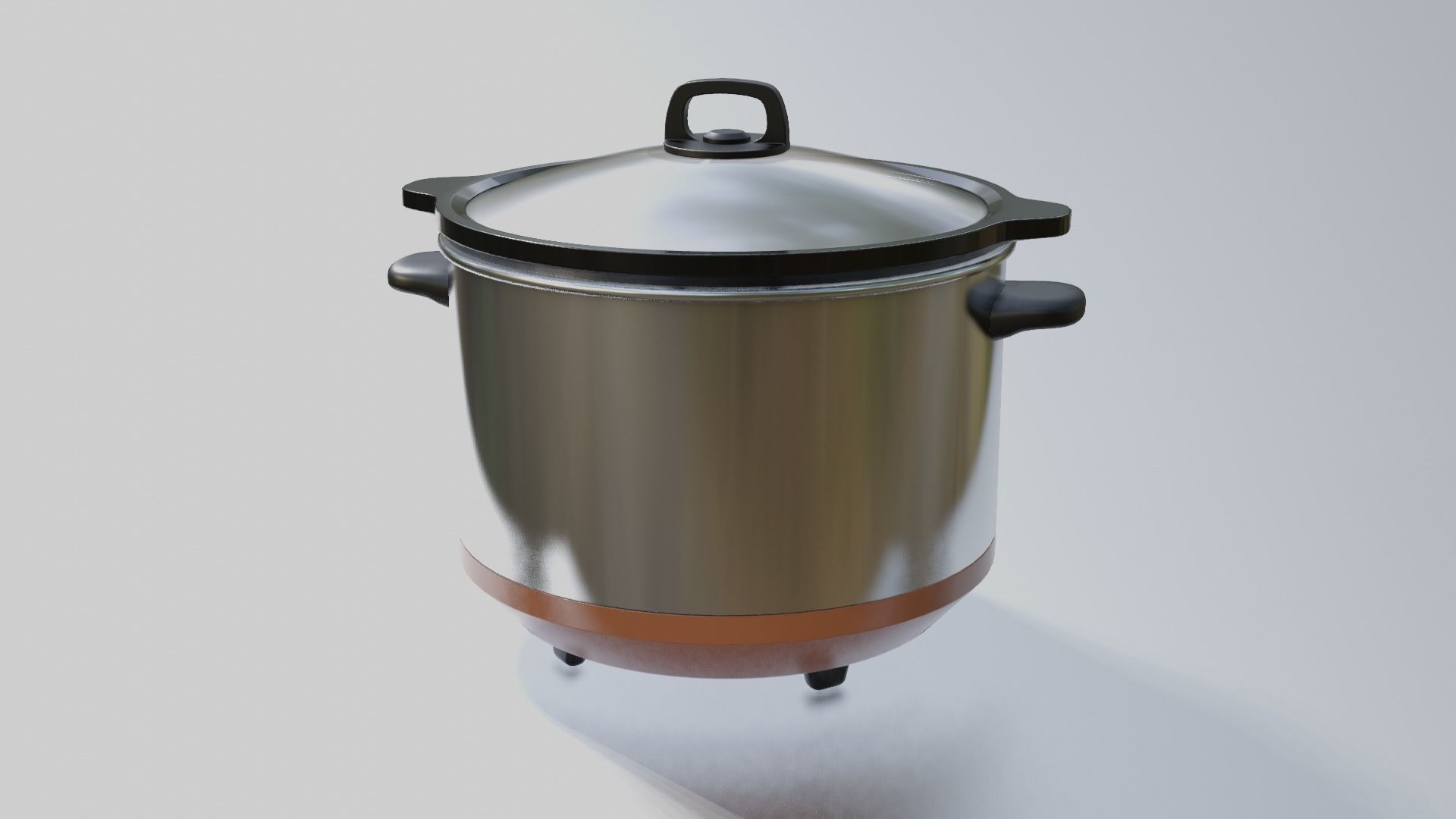 Slow Cooker Low-poly 3D model_3