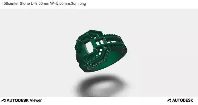 Men Ring With Emerald Cut Center Stone