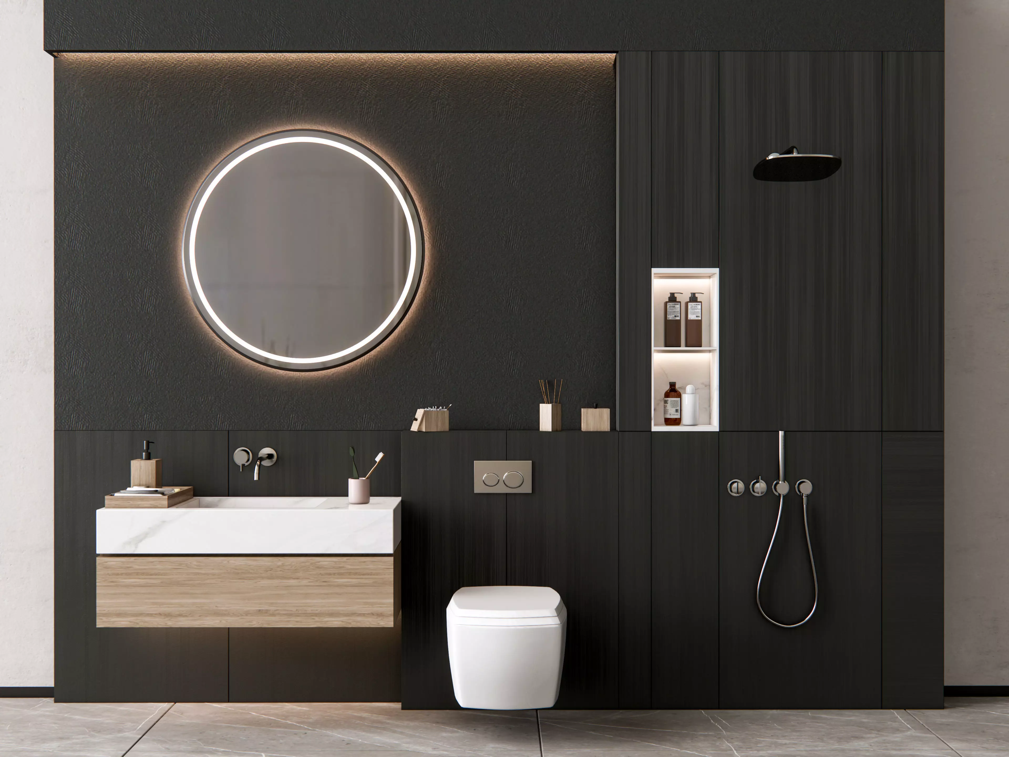 Vanity bathroom set 1 3D model