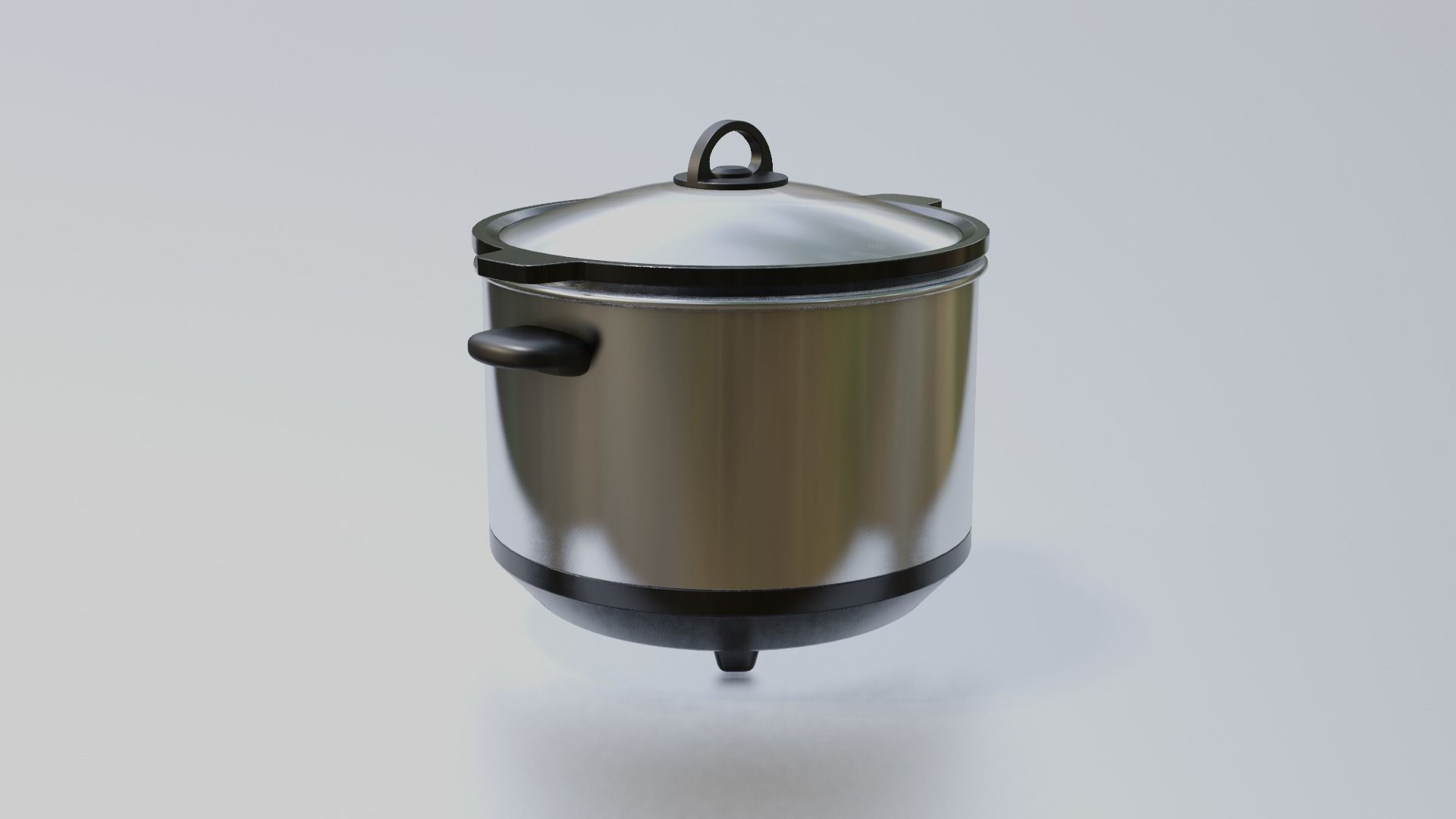 Slow Cooker Low-poly 3D model_2