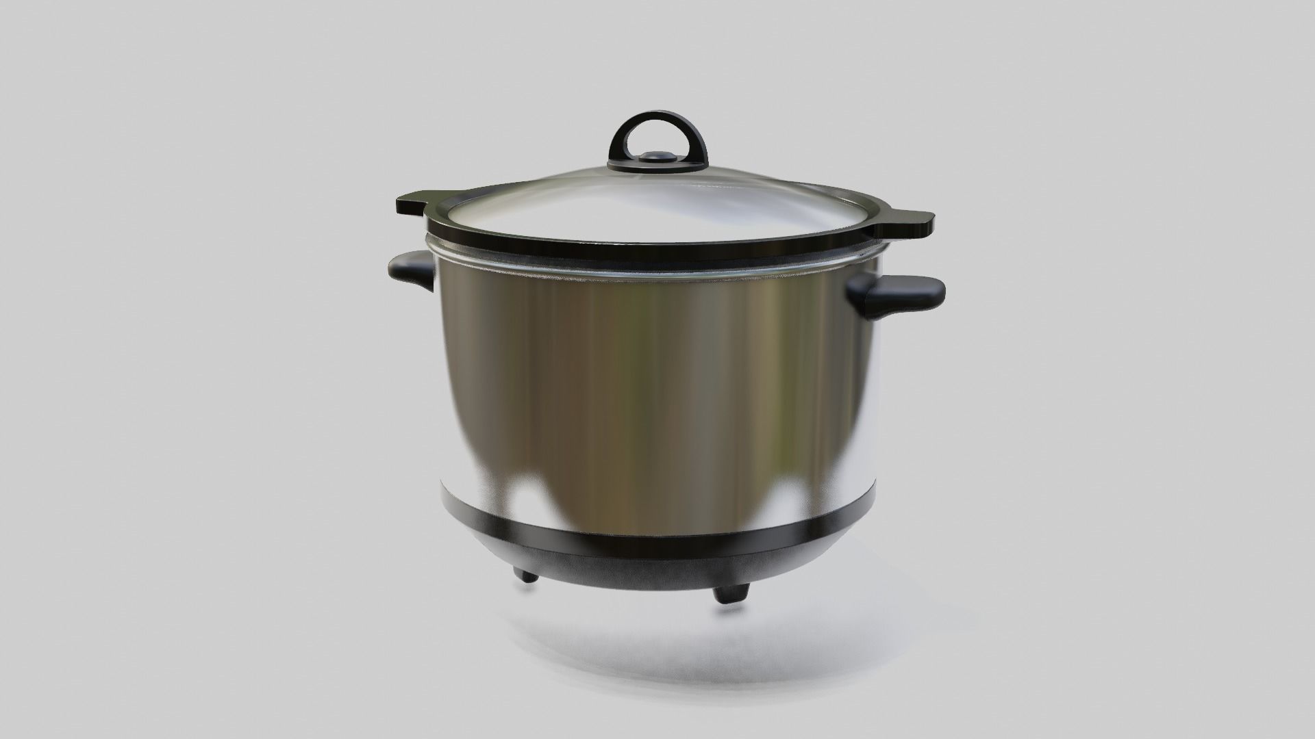 Slow Cooker Low-poly 3D model_3