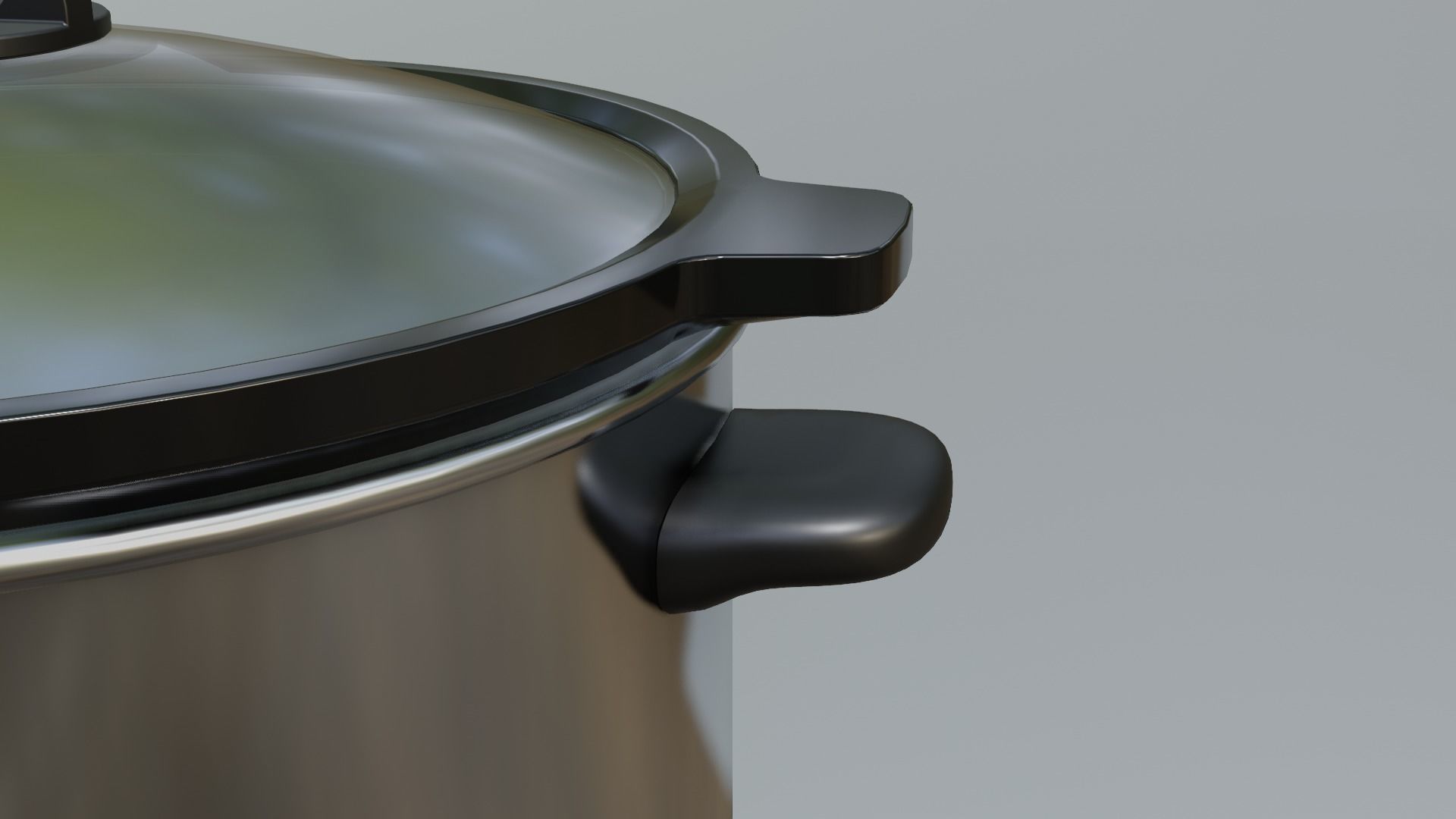 Slow Cooker Low-poly 3D model_5