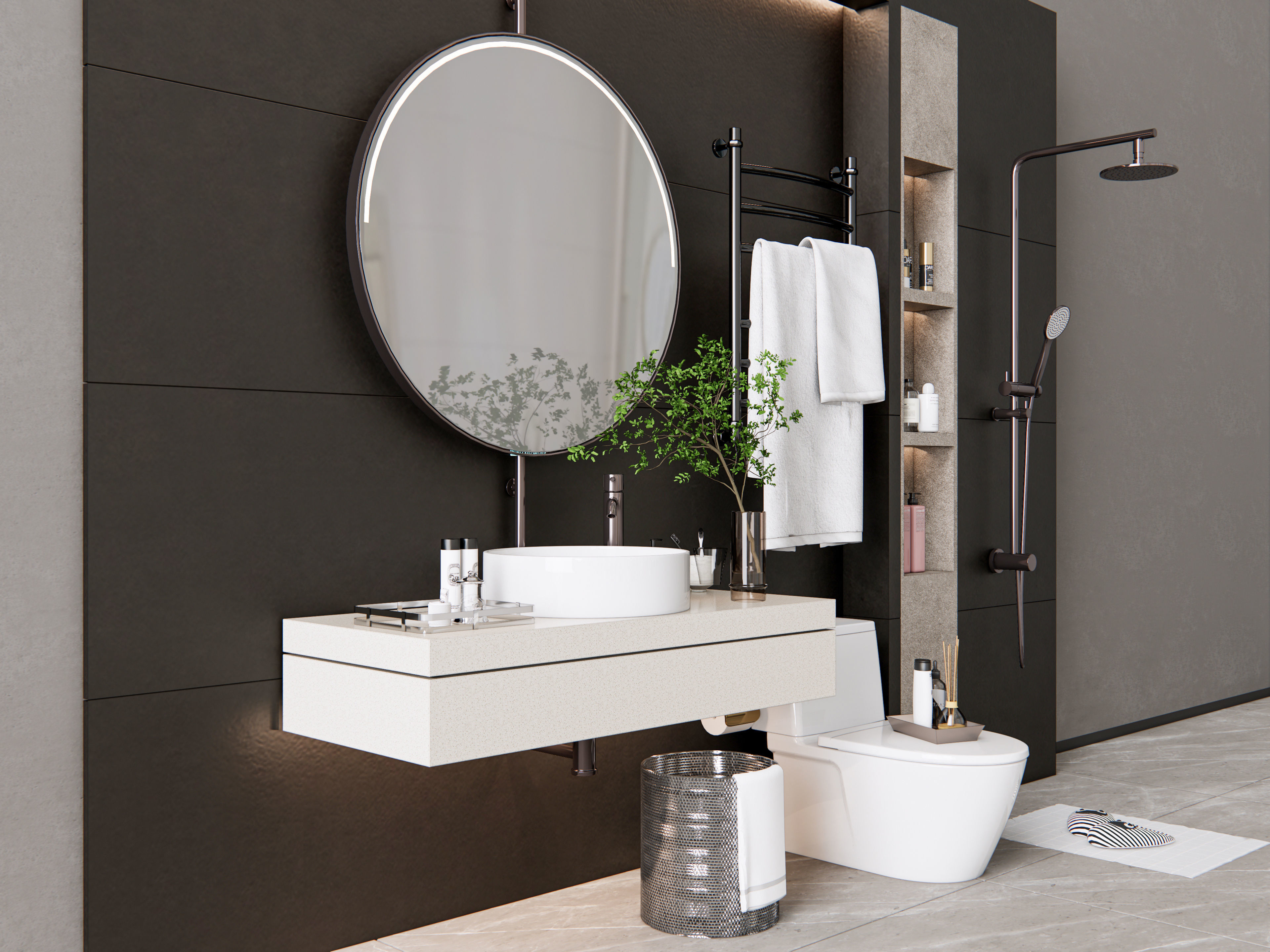 Vanity bathroom set 2 3D model_10