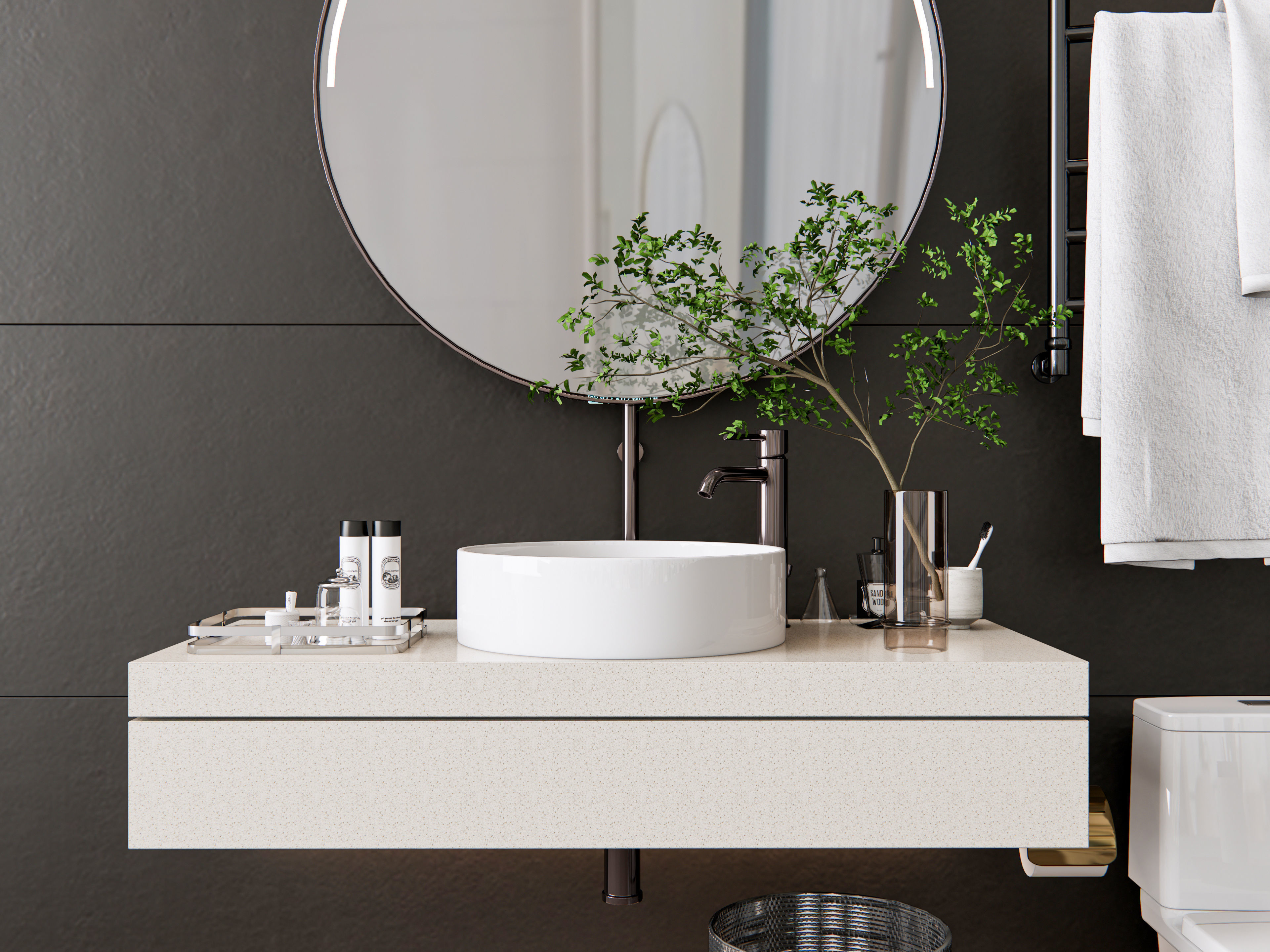 Vanity bathroom set 2 3D model_4