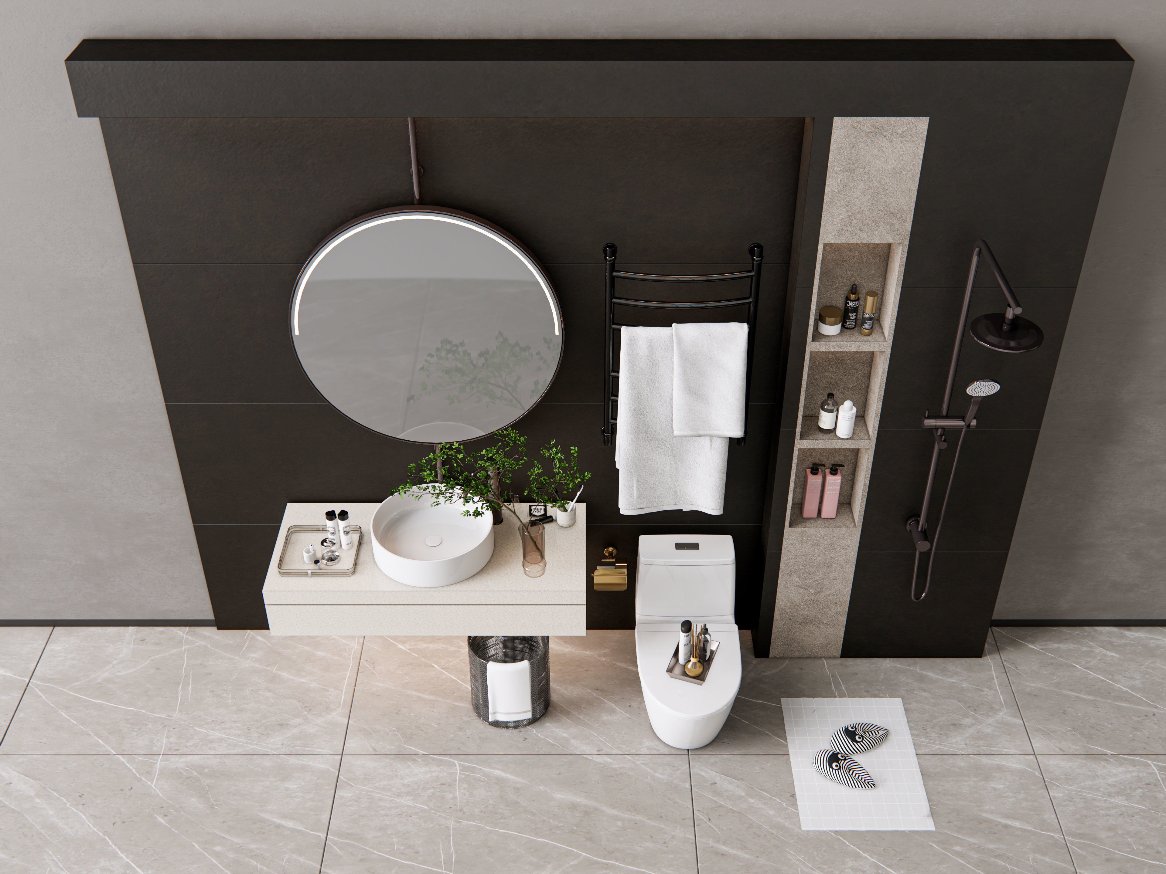 Vanity bathroom set 2 3D model_15