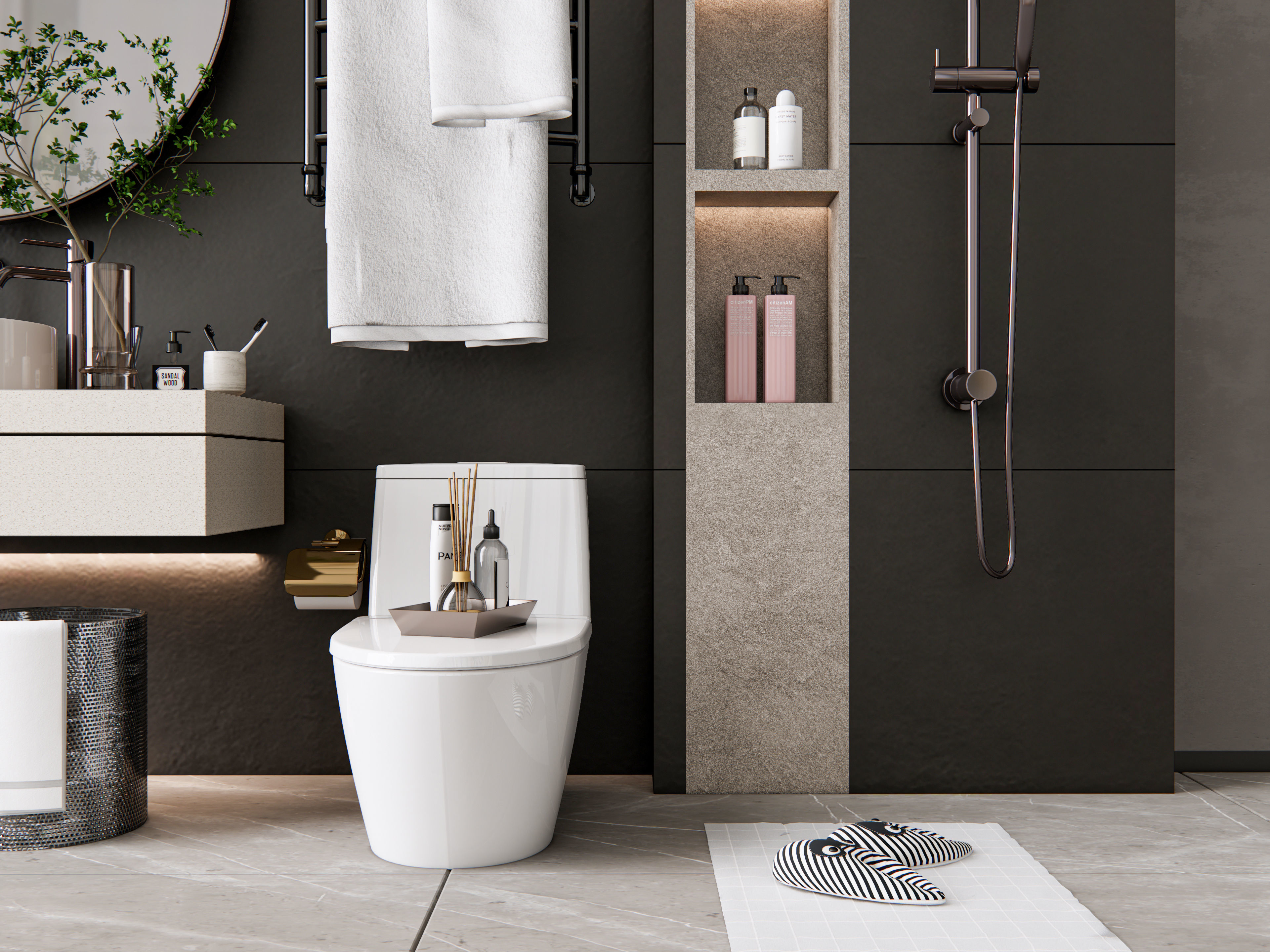 Vanity bathroom set 2 3D model_5