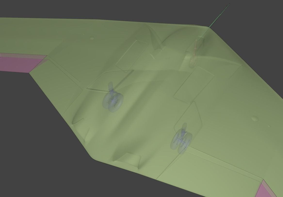 P-175 POLECAT UAV SKUNK WORKS - Low-poly 3D model_13
