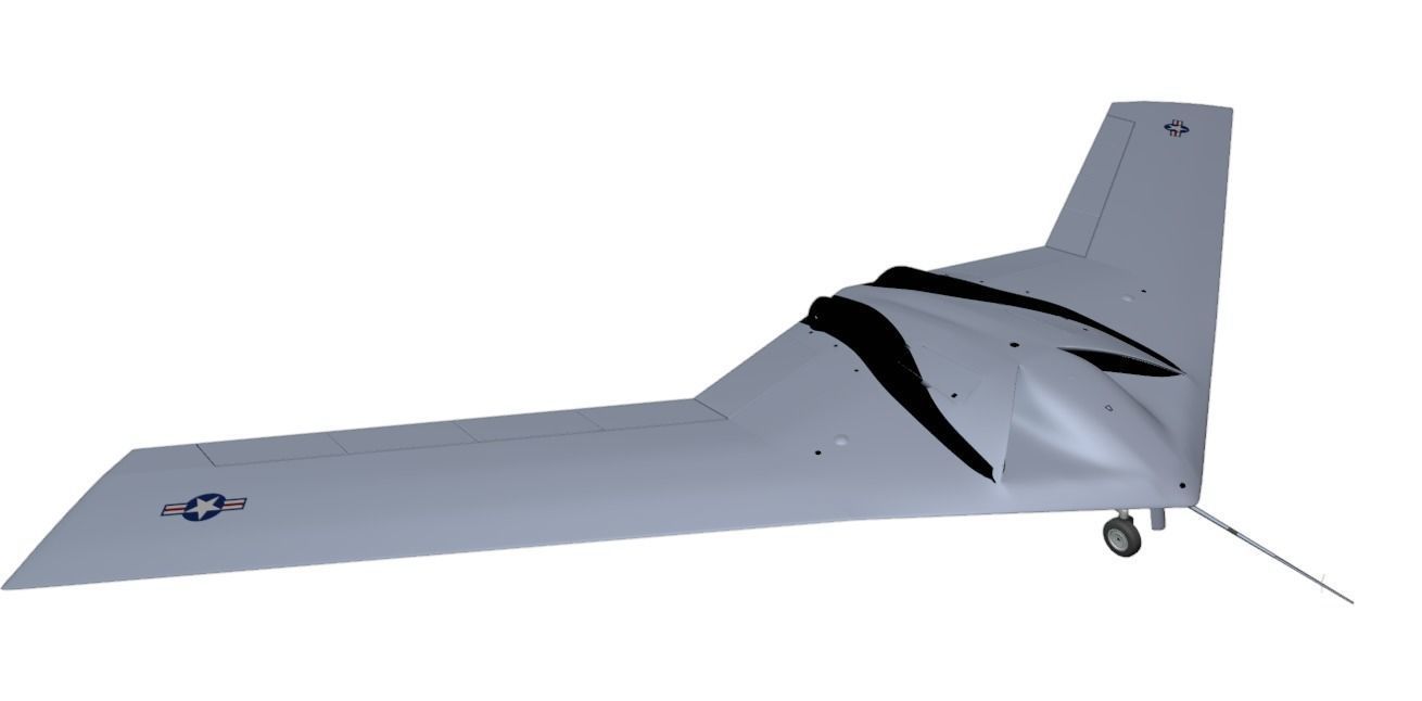 P-175 POLECAT UAV SKUNK WORKS - Low-poly 3D model_10