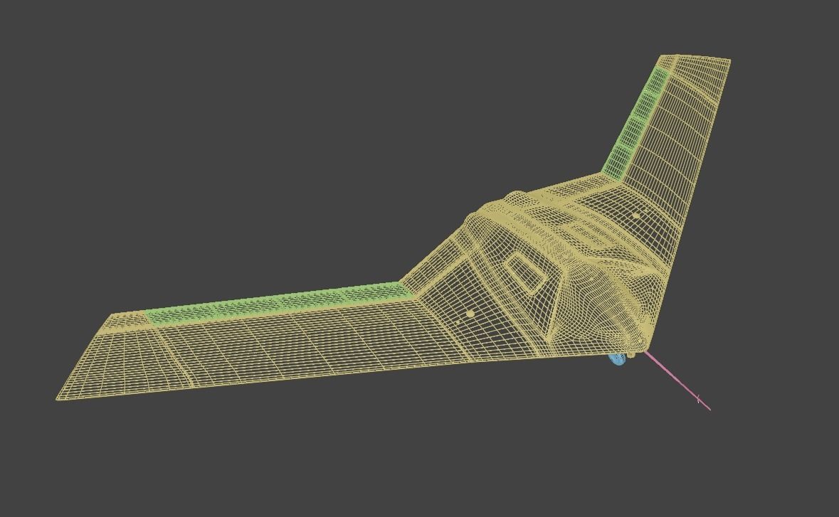 P-175 POLECAT UAV SKUNK WORKS - Low-poly 3D model_22