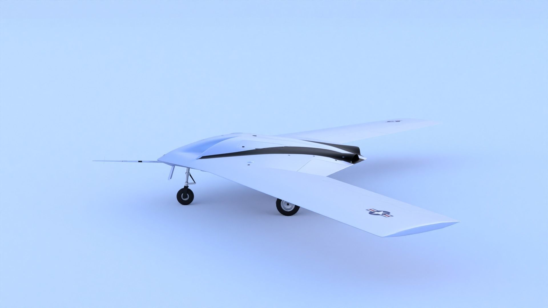 P-175 POLECAT UAV SKUNK WORKS - Low-poly 3D model_3