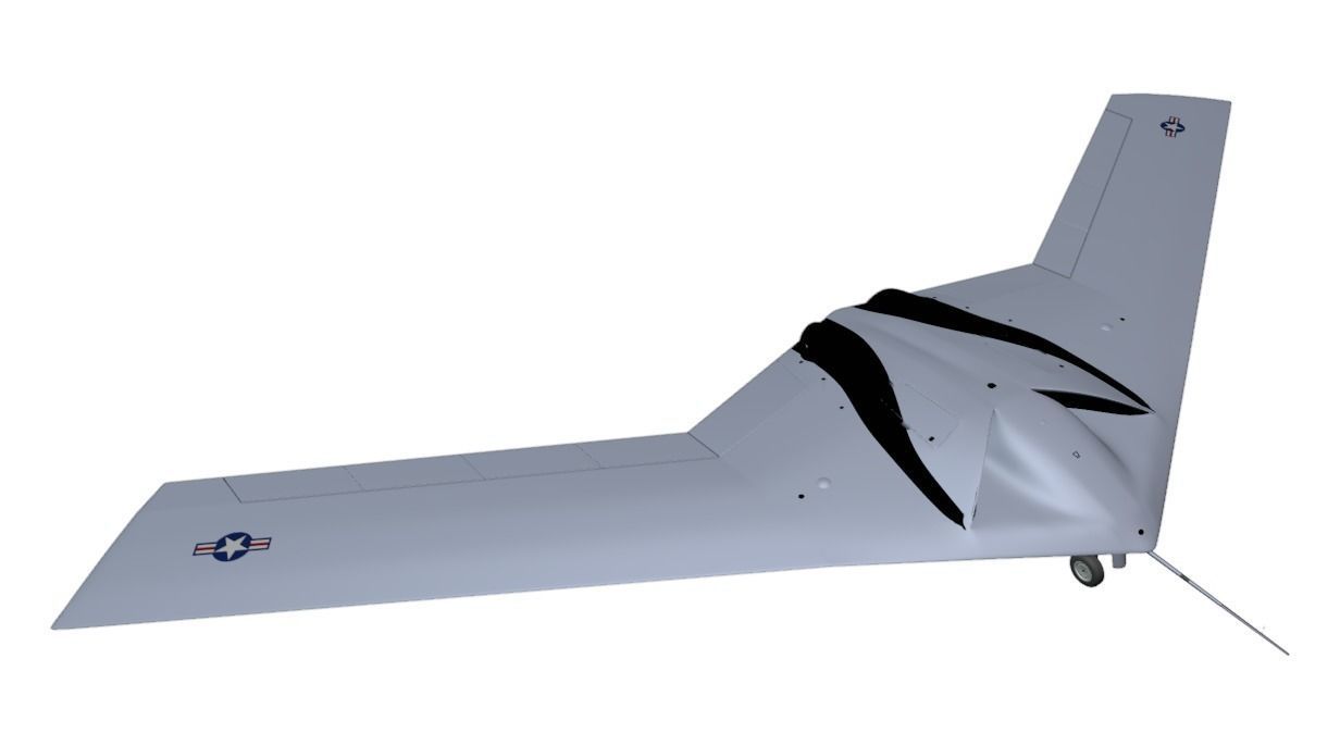 P-175 POLECAT UAV SKUNK WORKS - Low-poly 3D model_7