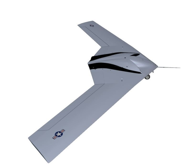 P-175 POLECAT UAV SKUNK WORKS - Low-poly 3D model_8