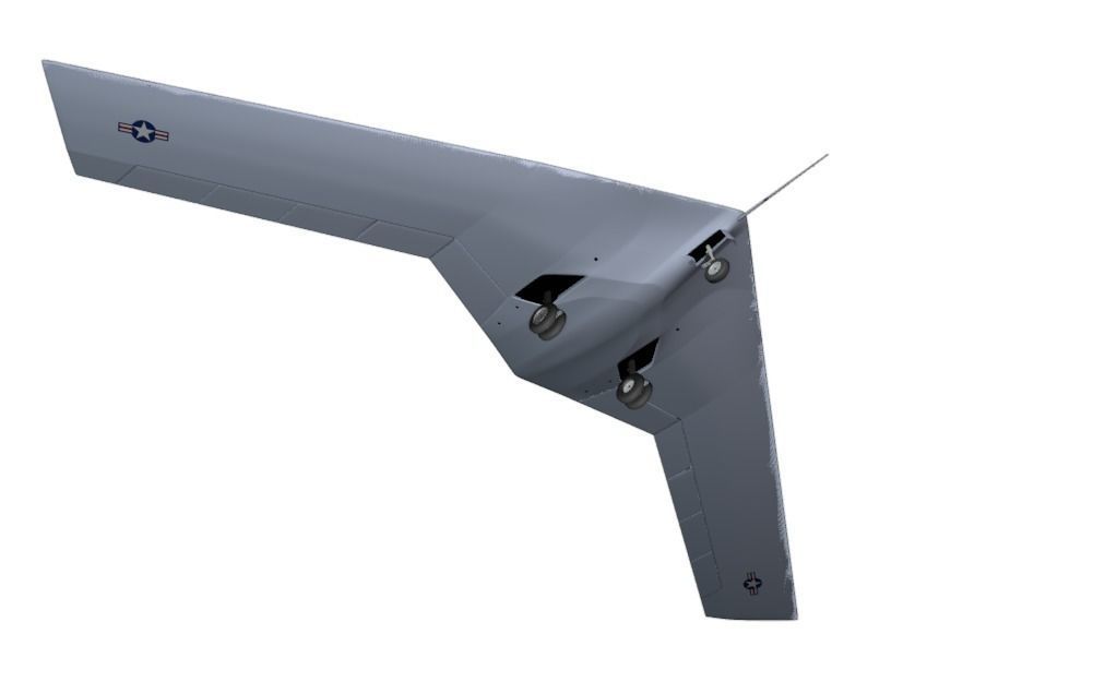 P-175 POLECAT UAV SKUNK WORKS - Low-poly 3D model_9