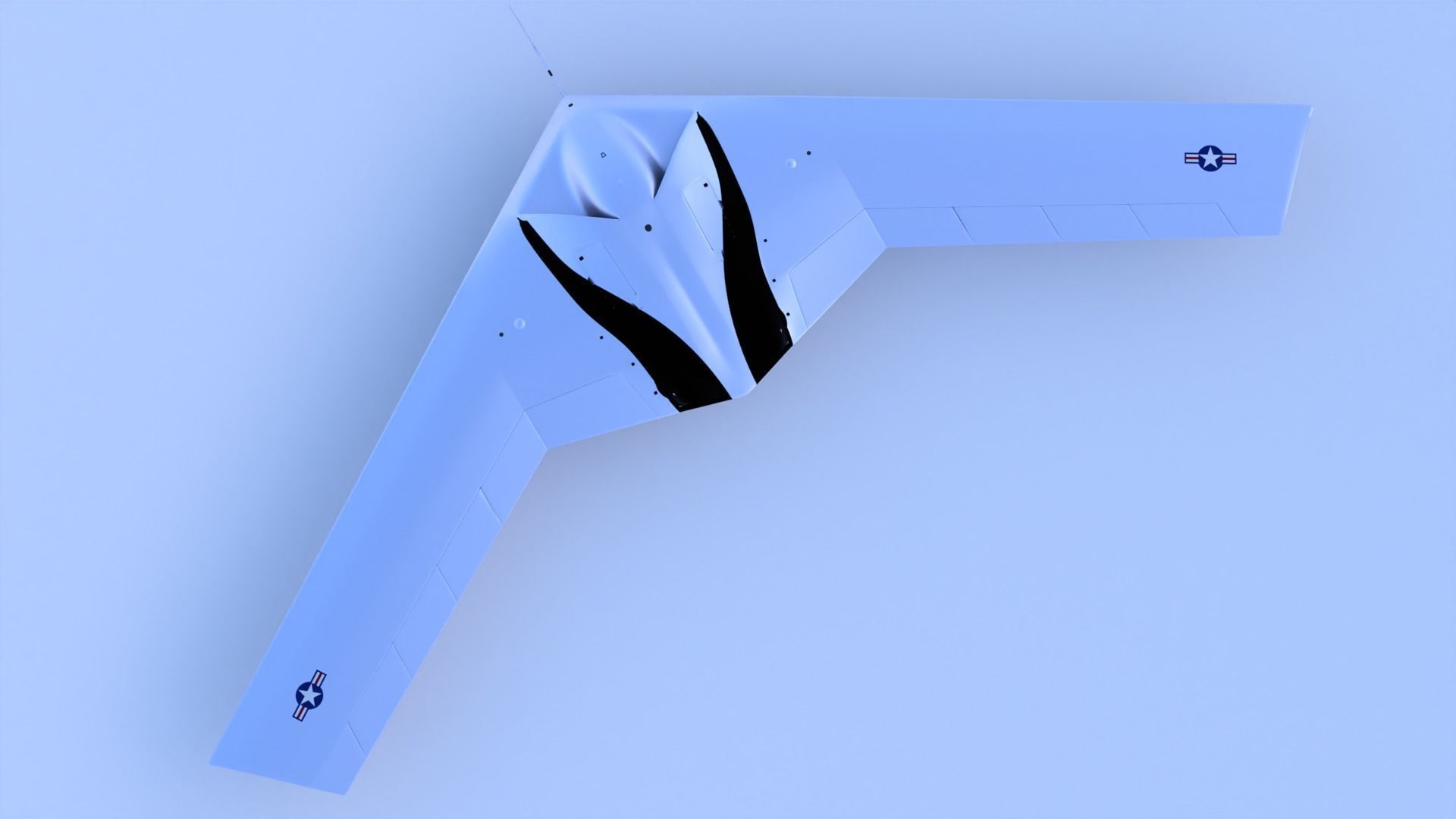 P-175 POLECAT UAV SKUNK WORKS - Low-poly 3D model_5