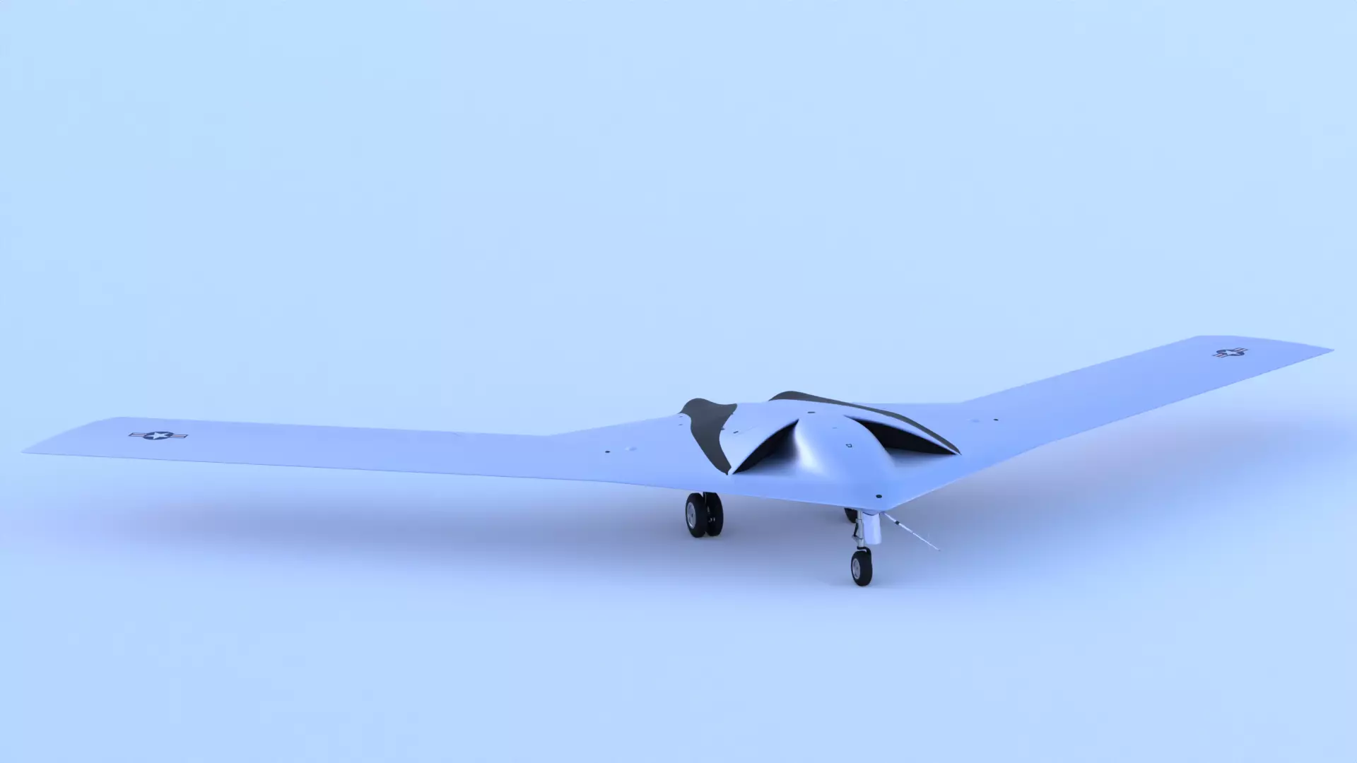 P-175 POLECAT UAV SKUNK WORKS - Low-poly 3D model_0