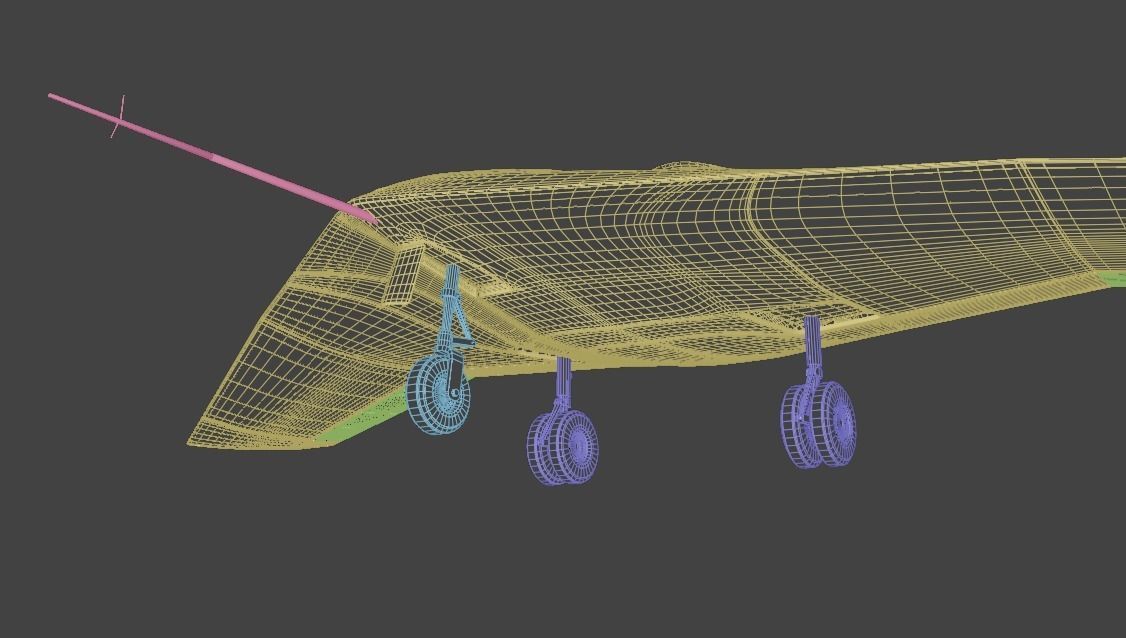 P-175 POLECAT UAV SKUNK WORKS - Low-poly 3D model_23