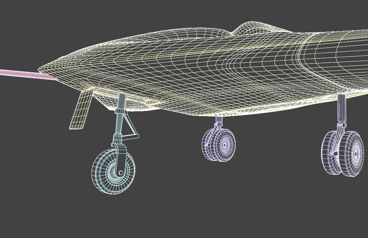 P-175 POLECAT UAV SKUNK WORKS - Low-poly 3D model_33