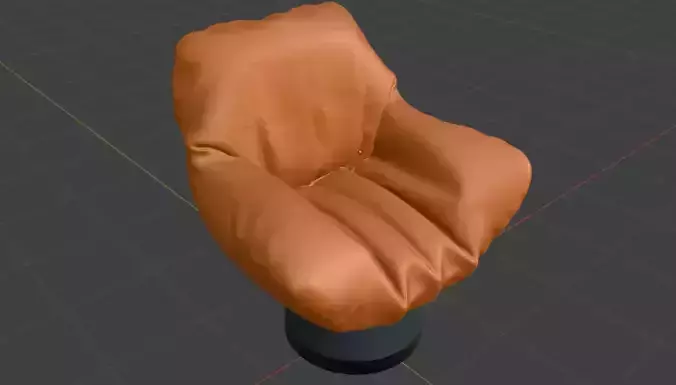 Chair 3d model in blender