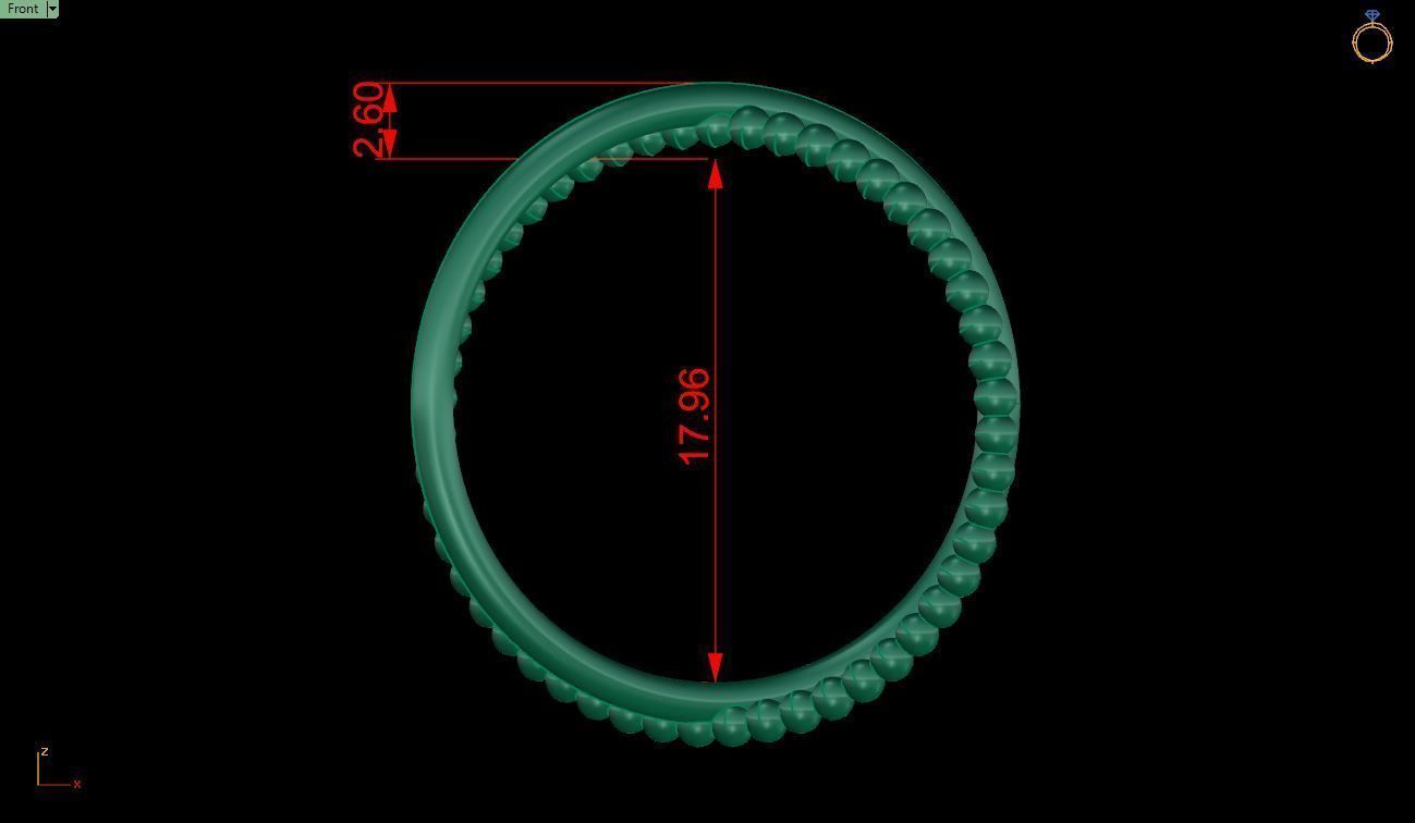 Ring M167 The luxury female abstract ring wedding 3D print model_10