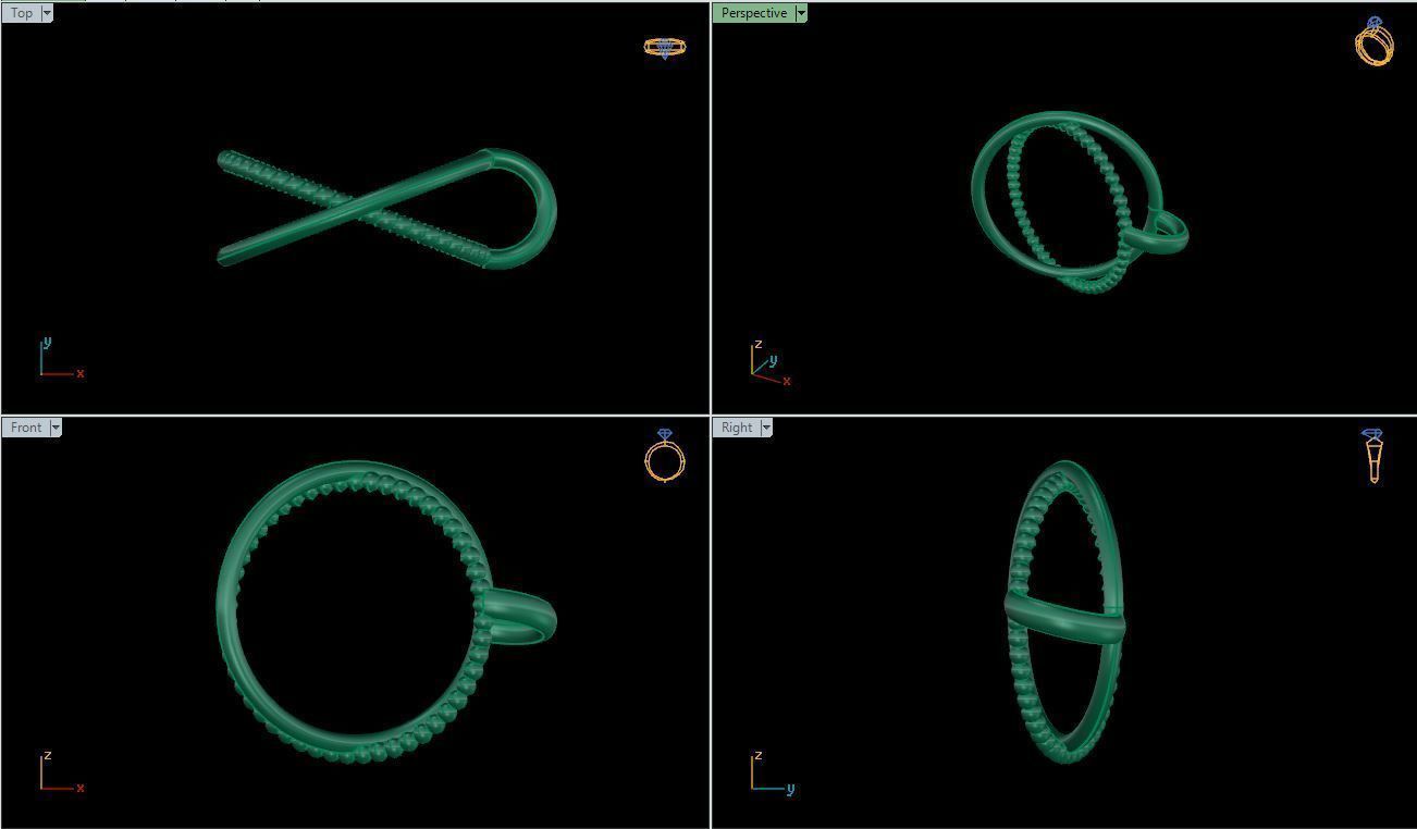 Ring M167 The luxury female abstract ring wedding 3D print model_15