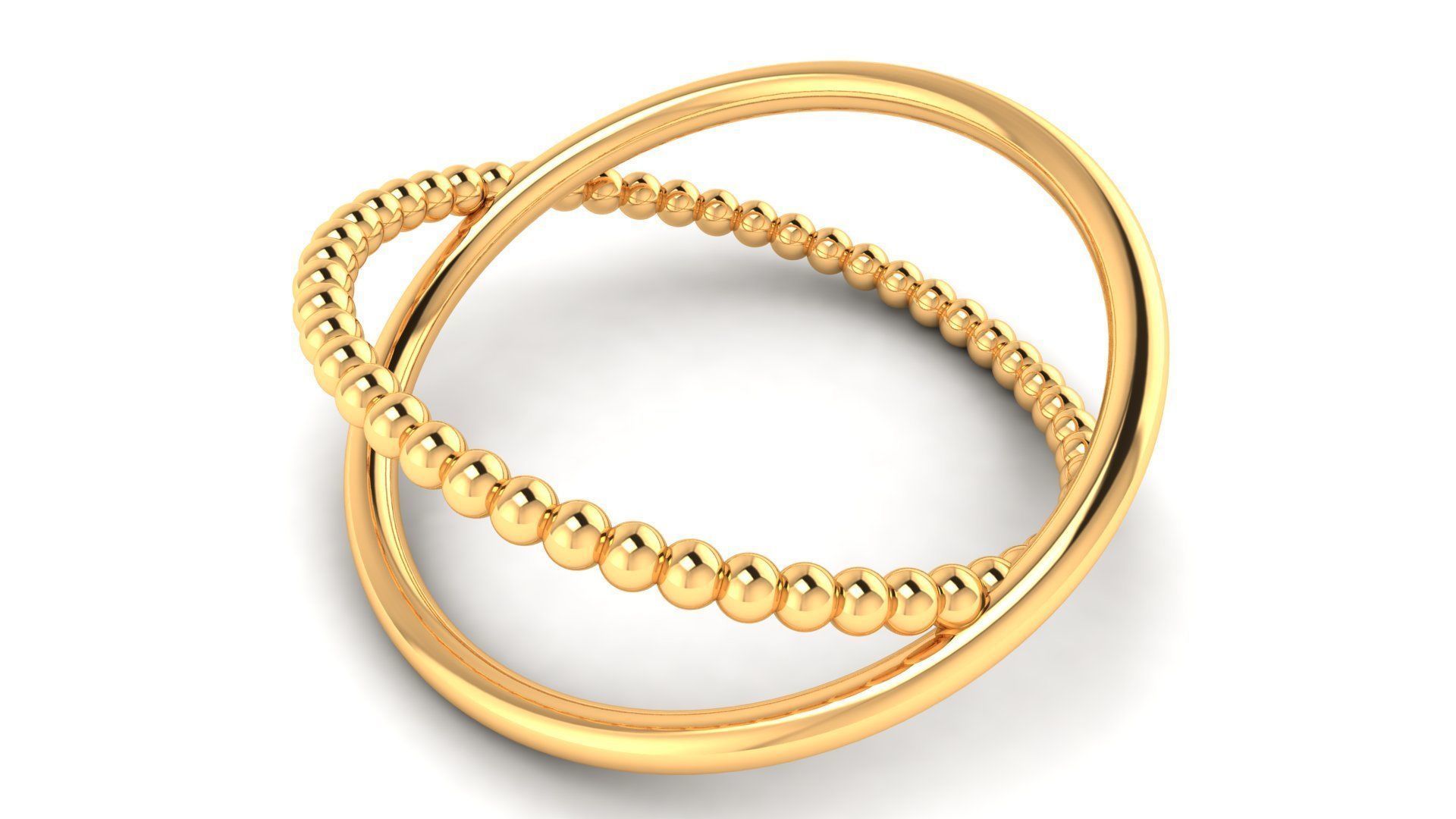 Ring M167 The luxury female abstract ring wedding 3D print model_4