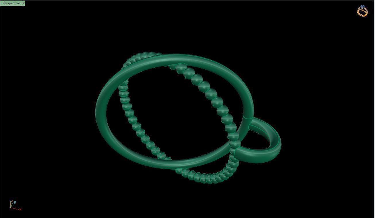 Ring M167 The luxury female abstract ring wedding 3D print model_14