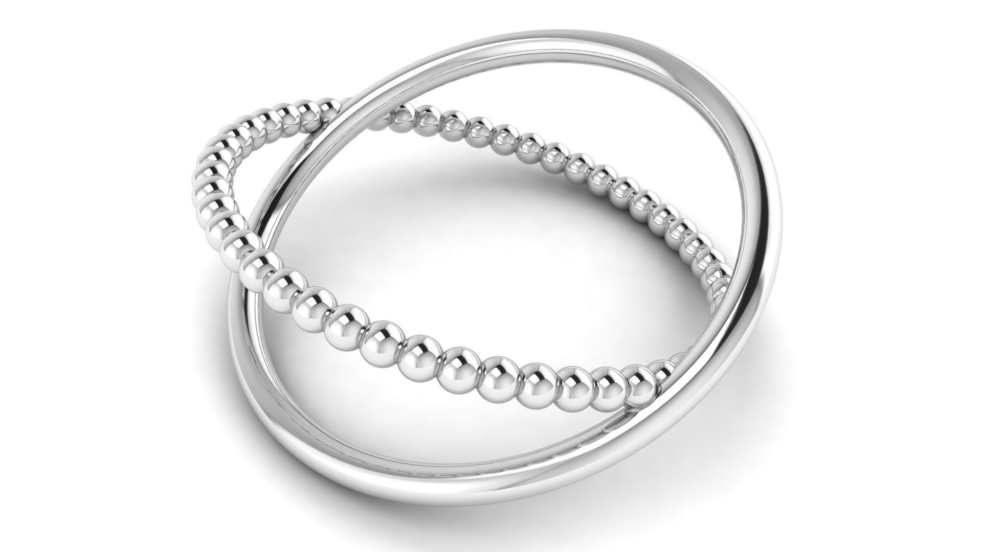 Ring M167 The luxury female abstract ring wedding 3D print model_22