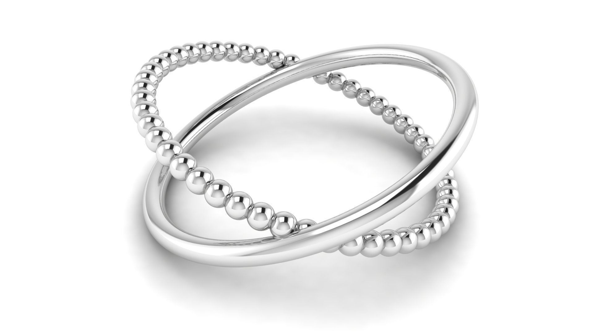 Ring M167 The luxury female abstract ring wedding 3D print model_24