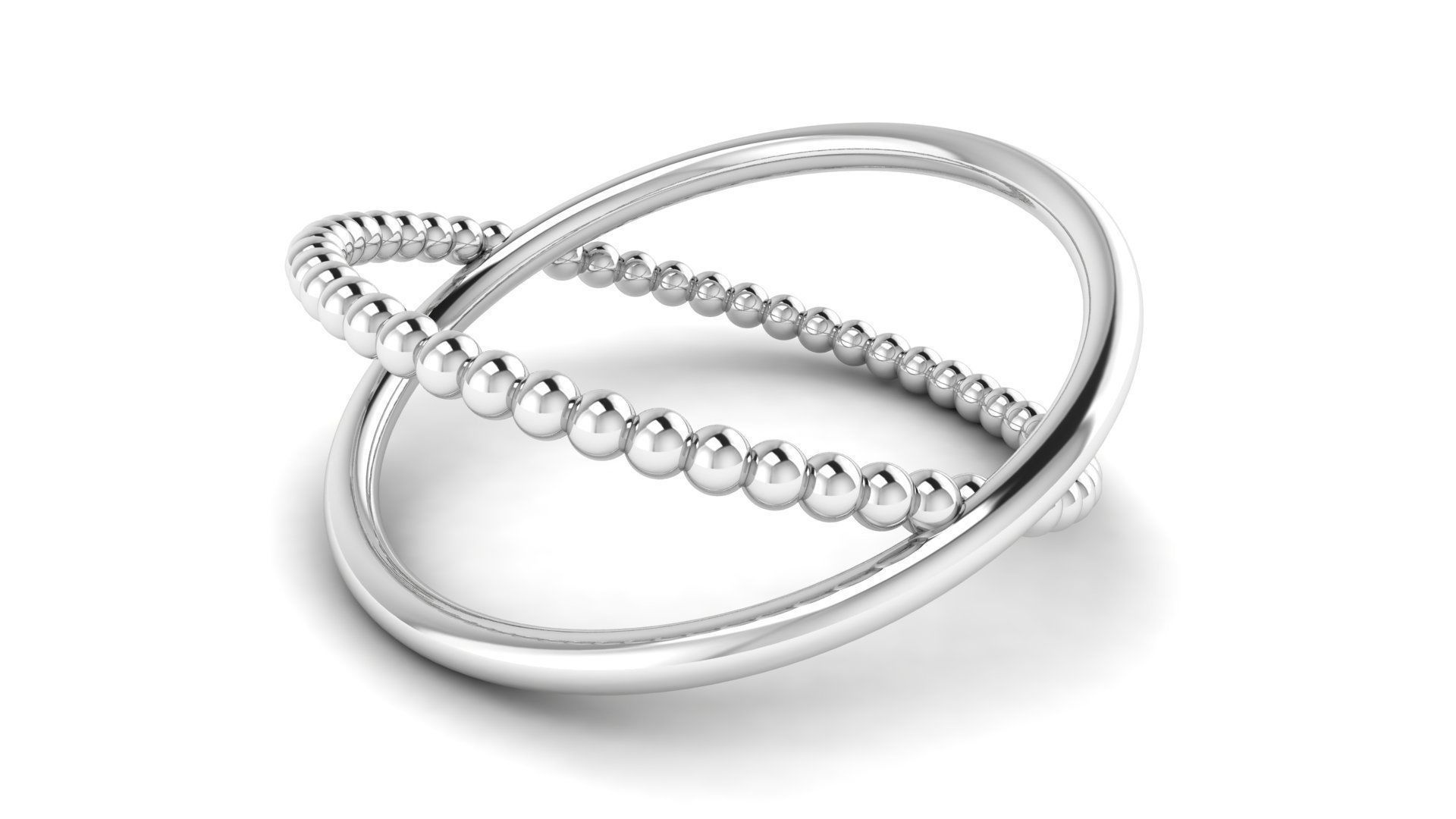 Ring M167 The luxury female abstract ring wedding 3D print model_23