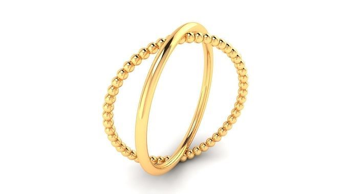 Ring M167 The luxury female abstract ring wedding 3D print model