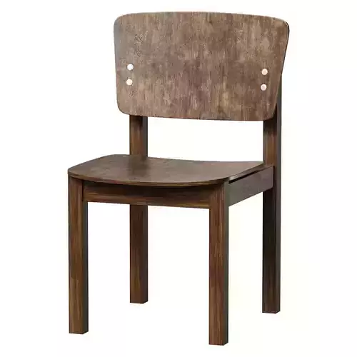 Mono Wooden Base Dining Chair - Smoked Stained Oak
