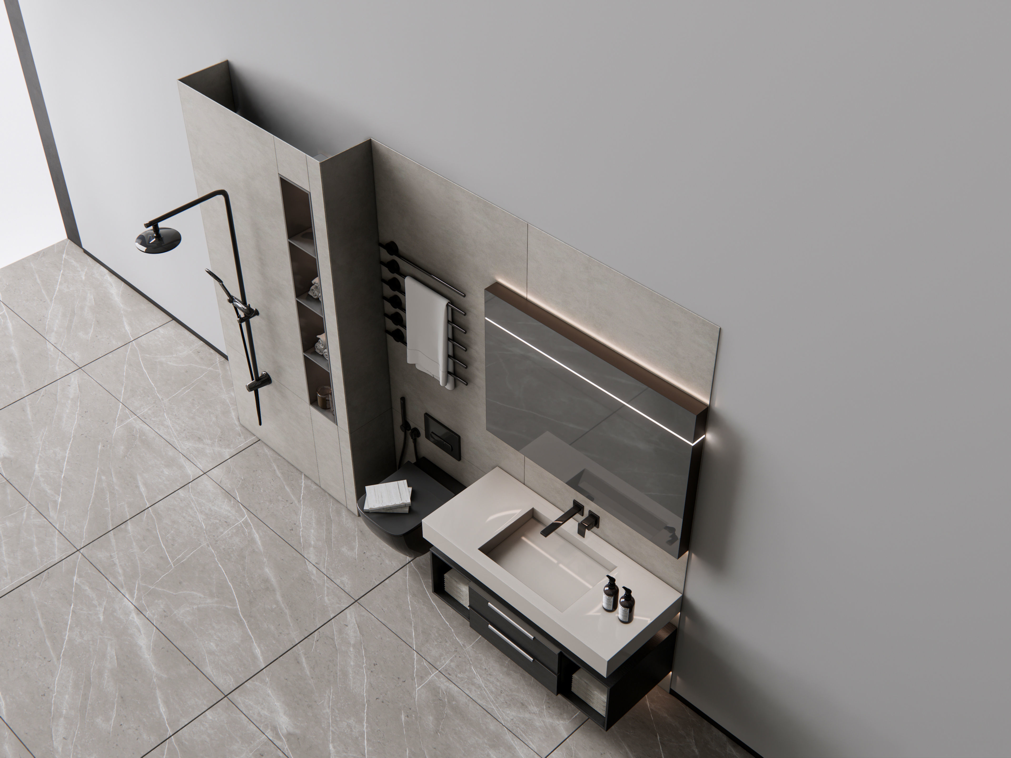 Vanity bathroom set 8 3D model_18