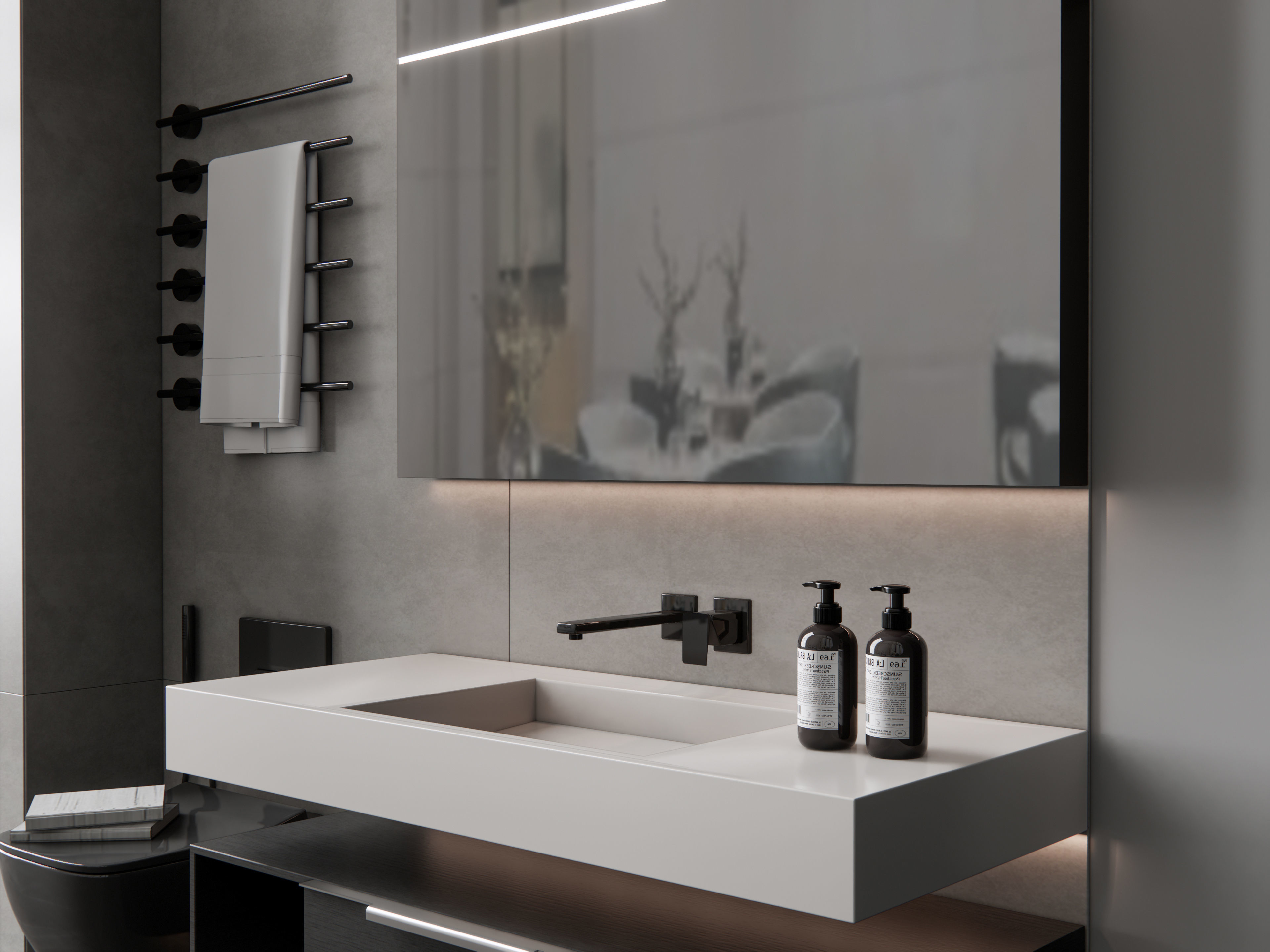 Vanity bathroom set 8 3D model_4